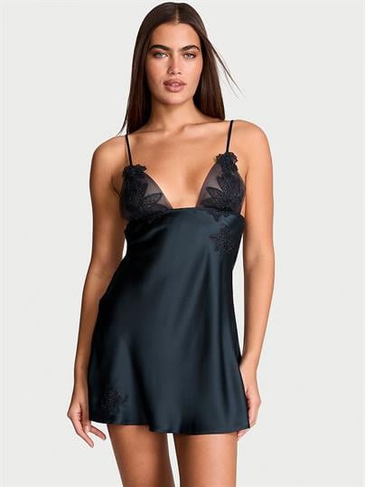Ziggy Glam Noir İşlemeli Mini Gecelik