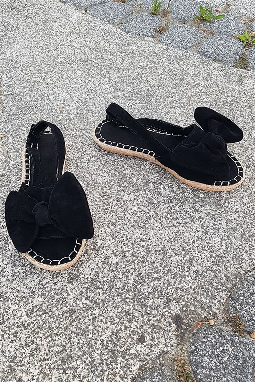 Bianco Lucci Kadın Kurdale Desenli Sandalet - Siyah