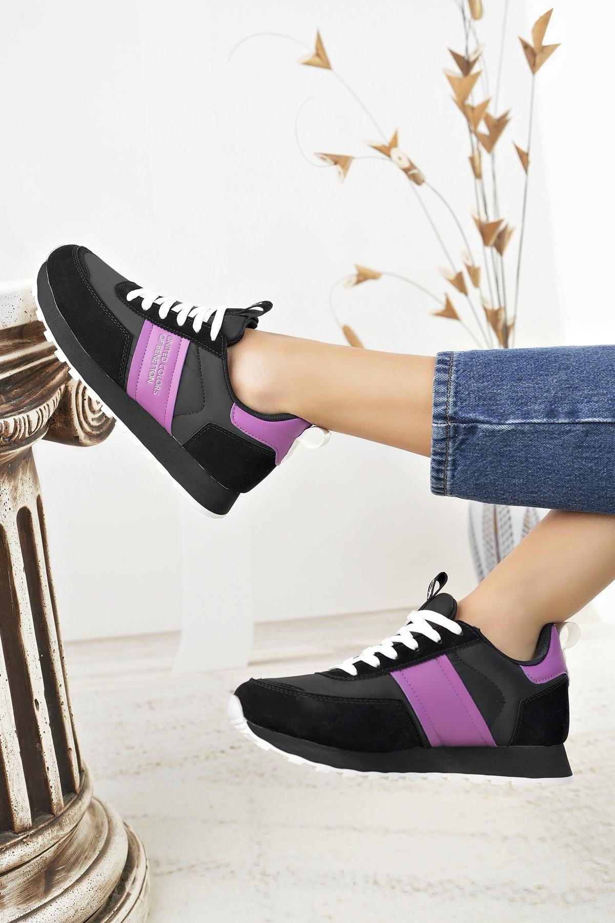 Benetton 10055 Siyah Memory Foam Kadın Spor Ayakkabı