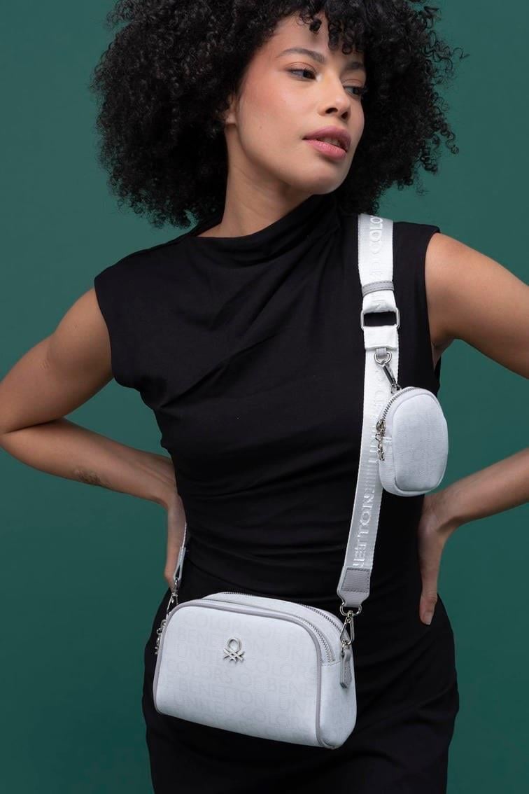 Benetton 1278 Beyaz Çapraz Bayan Çanta