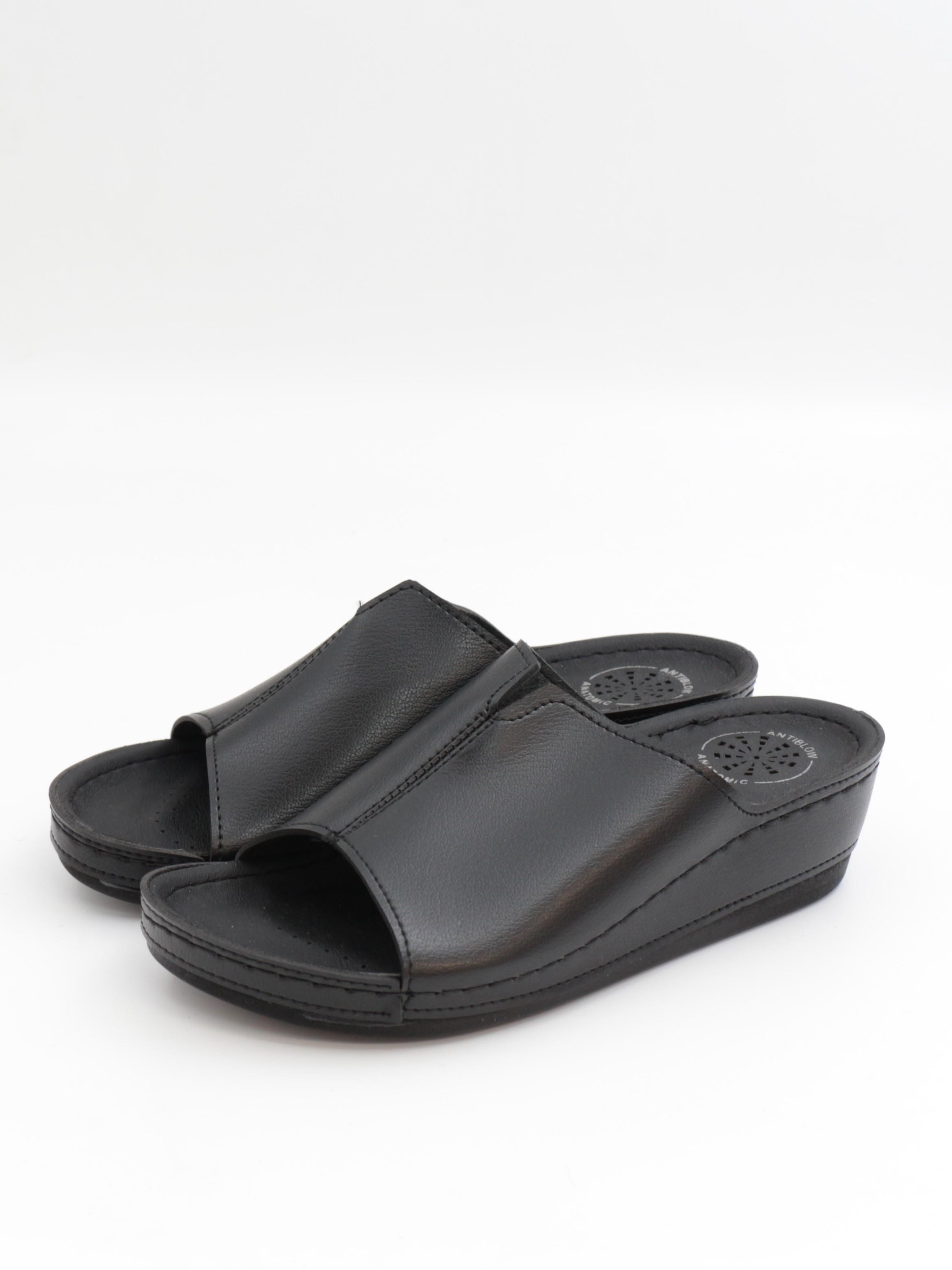 Bento 15069 Siyah 36-41 Anatomik Dolgu Kadın Terlik