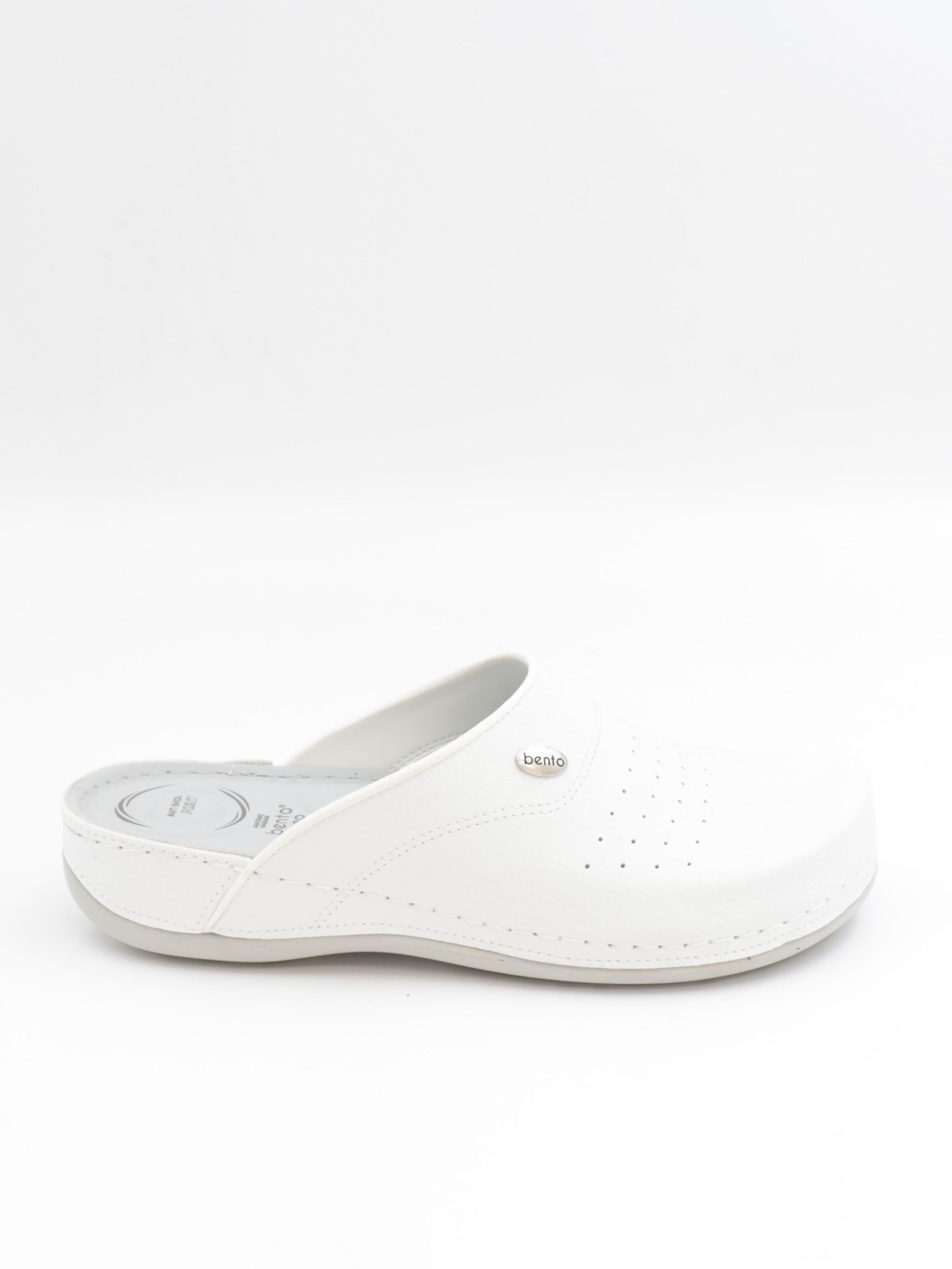 Bento 52003 Beyaz Anatomik Önü Kapalı Erkek Sabo Terlik