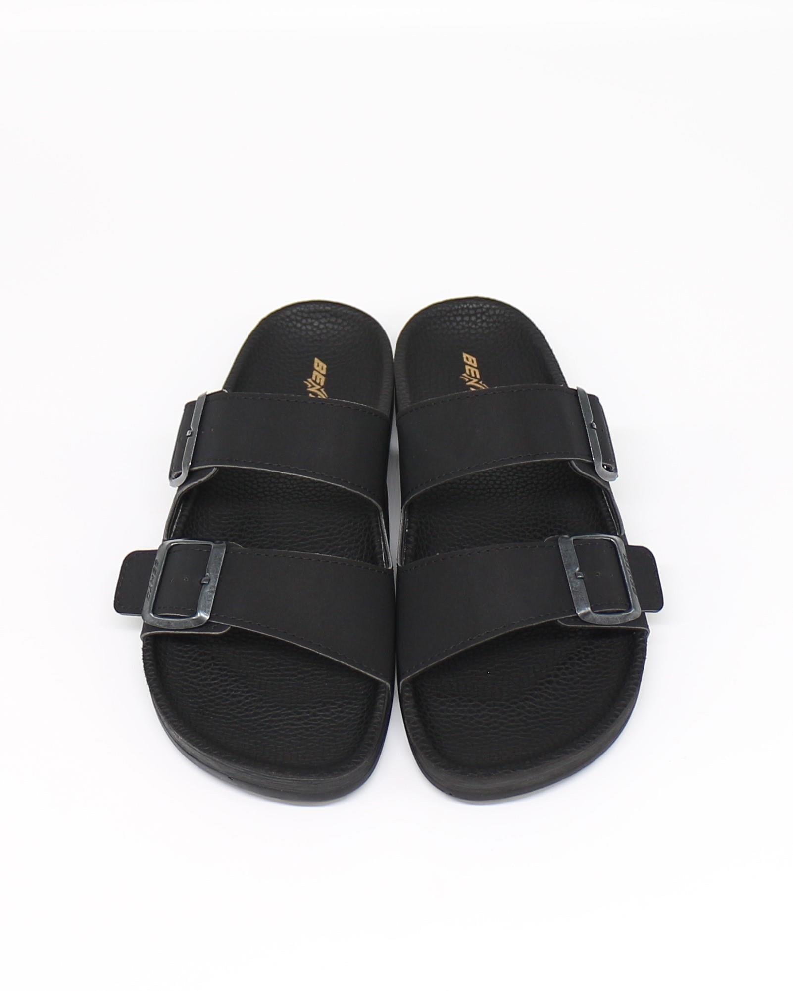 Bento 53001 Siyah Anatomik Tokalı Erkek Terlik