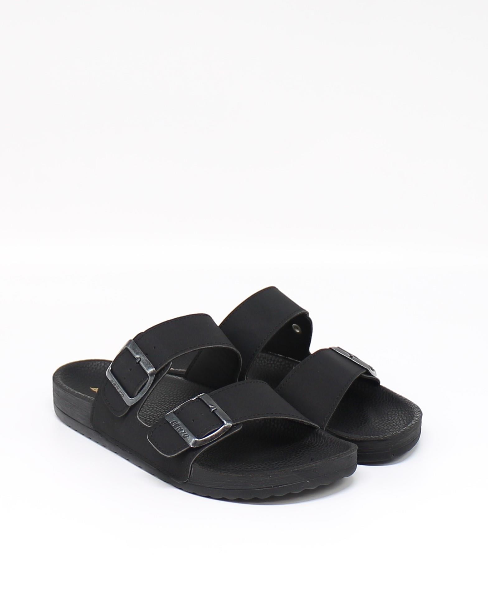 Bento 53001 Siyah Anatomik Tokalı Erkek Terlik