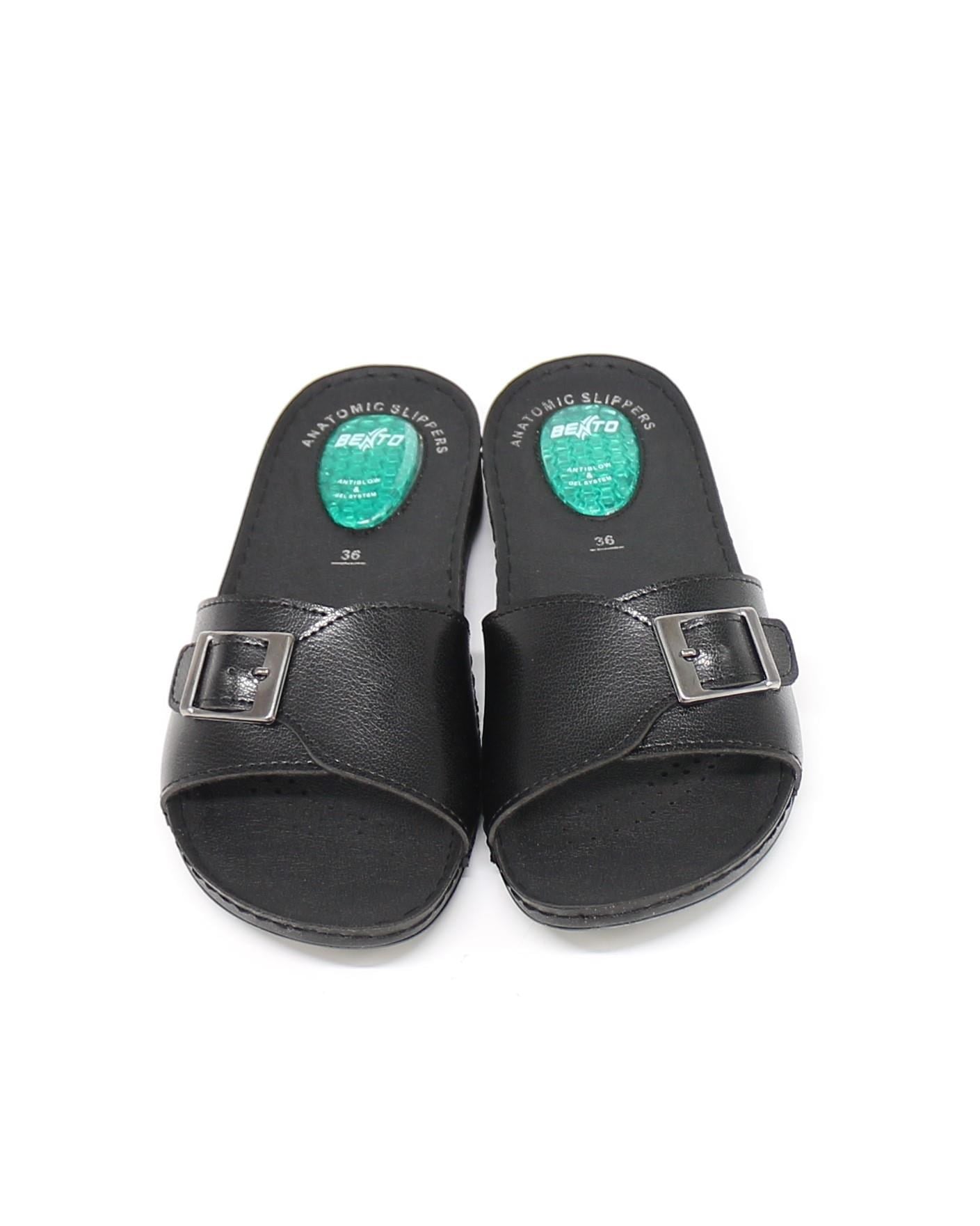 Bento 6811 Siyah Jelli Anatomik Kadın Terlik