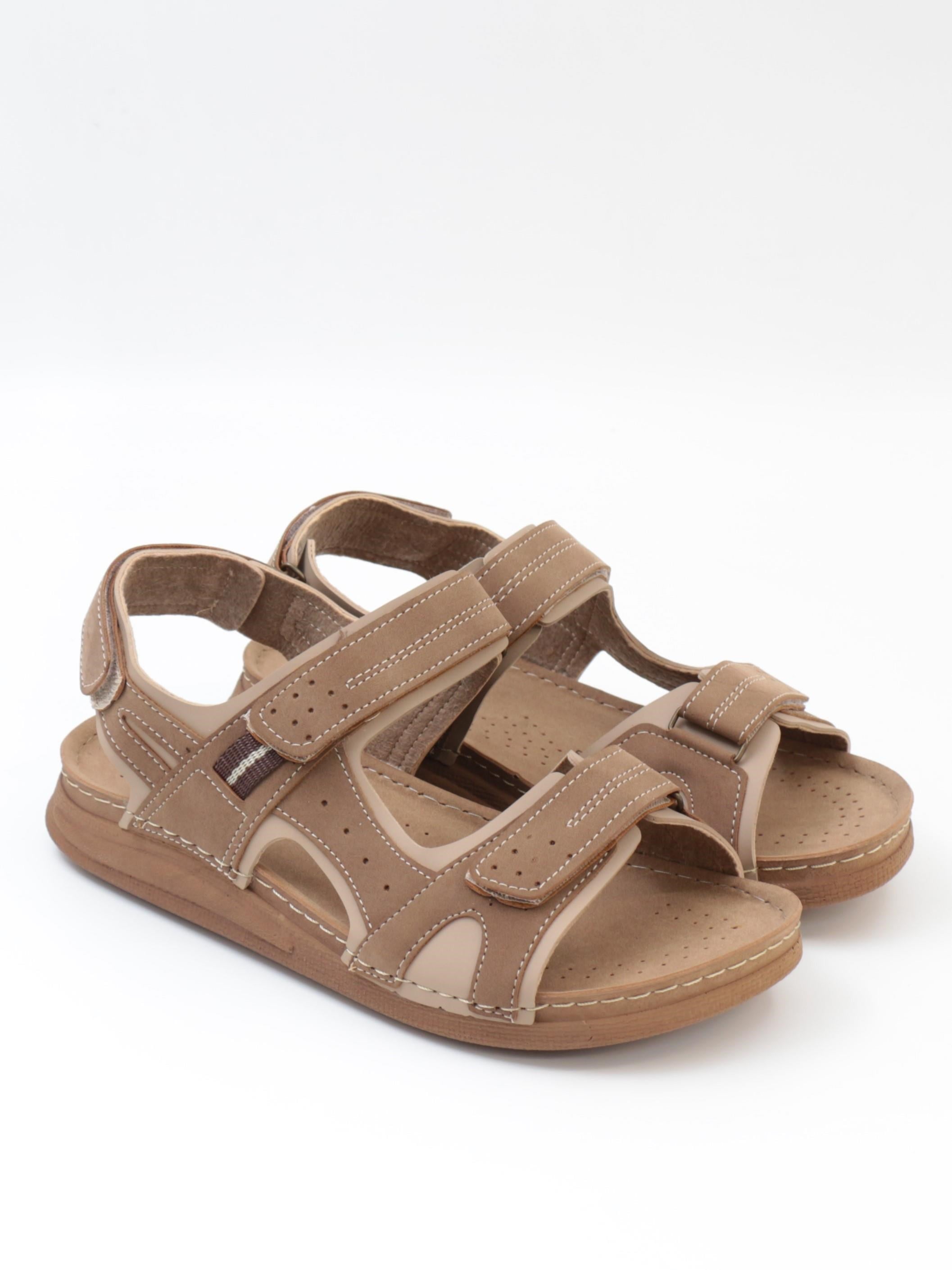 Bento 86012 Camel 3 Cırtlı Anatomik Erkek Sandalet