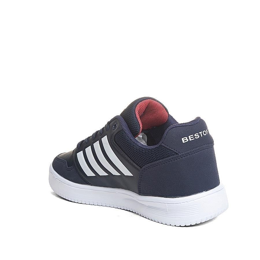 Bestof 074 Lacivert&Beyaz Günlük Unisex Spor Ayakkabı