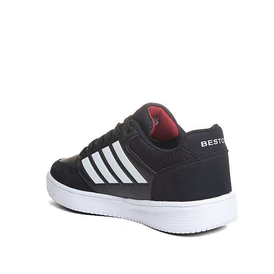 Bestof 074 Siyah&Beyaz Günlük Unisex Spor Ayakkabı