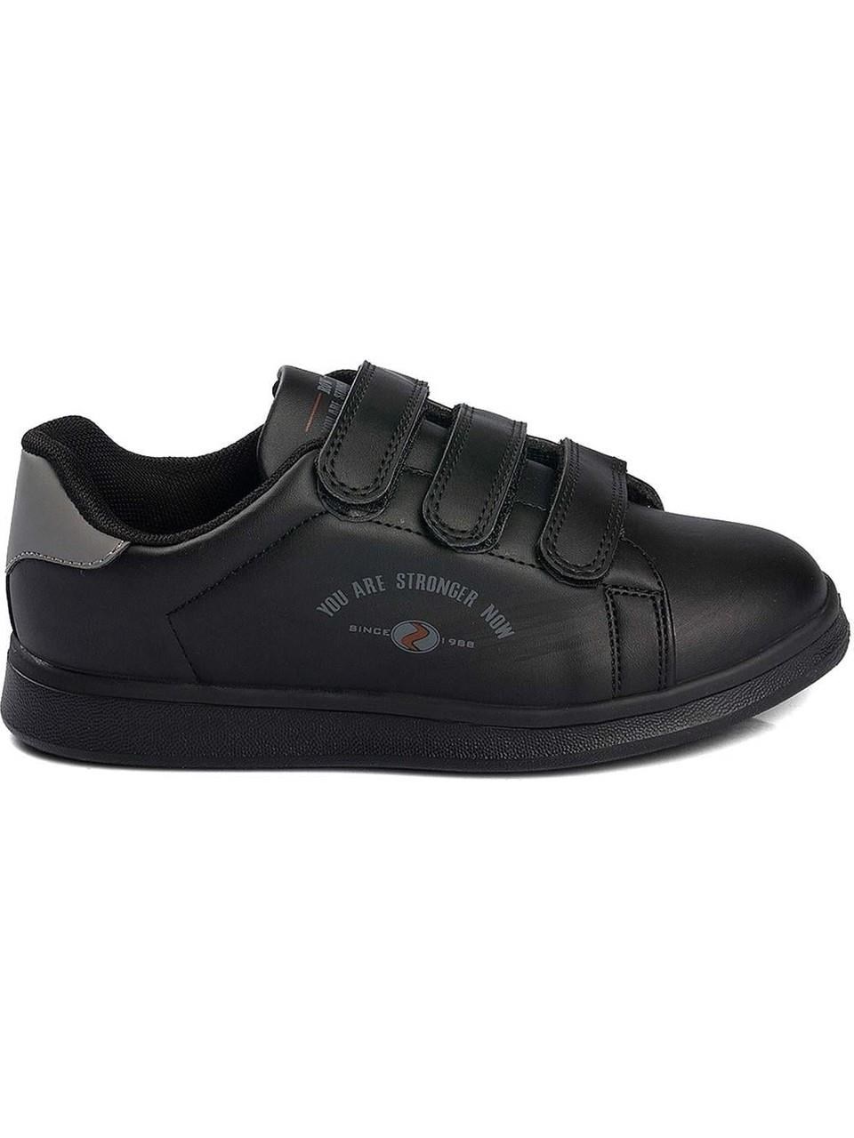 Bestof 1001 Siyah 36-40 Cırtlı Unisex Spor Ayakkabı