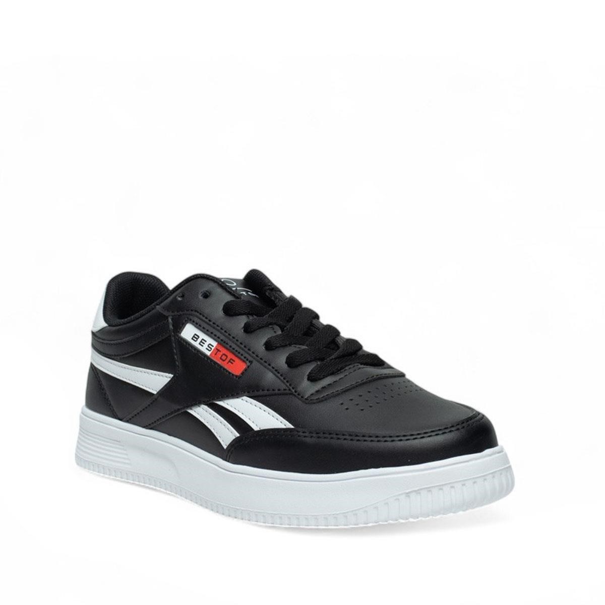 Bestof 2014 Siyah Beyaz 36-40 Unisex Spor Ayakkabı
