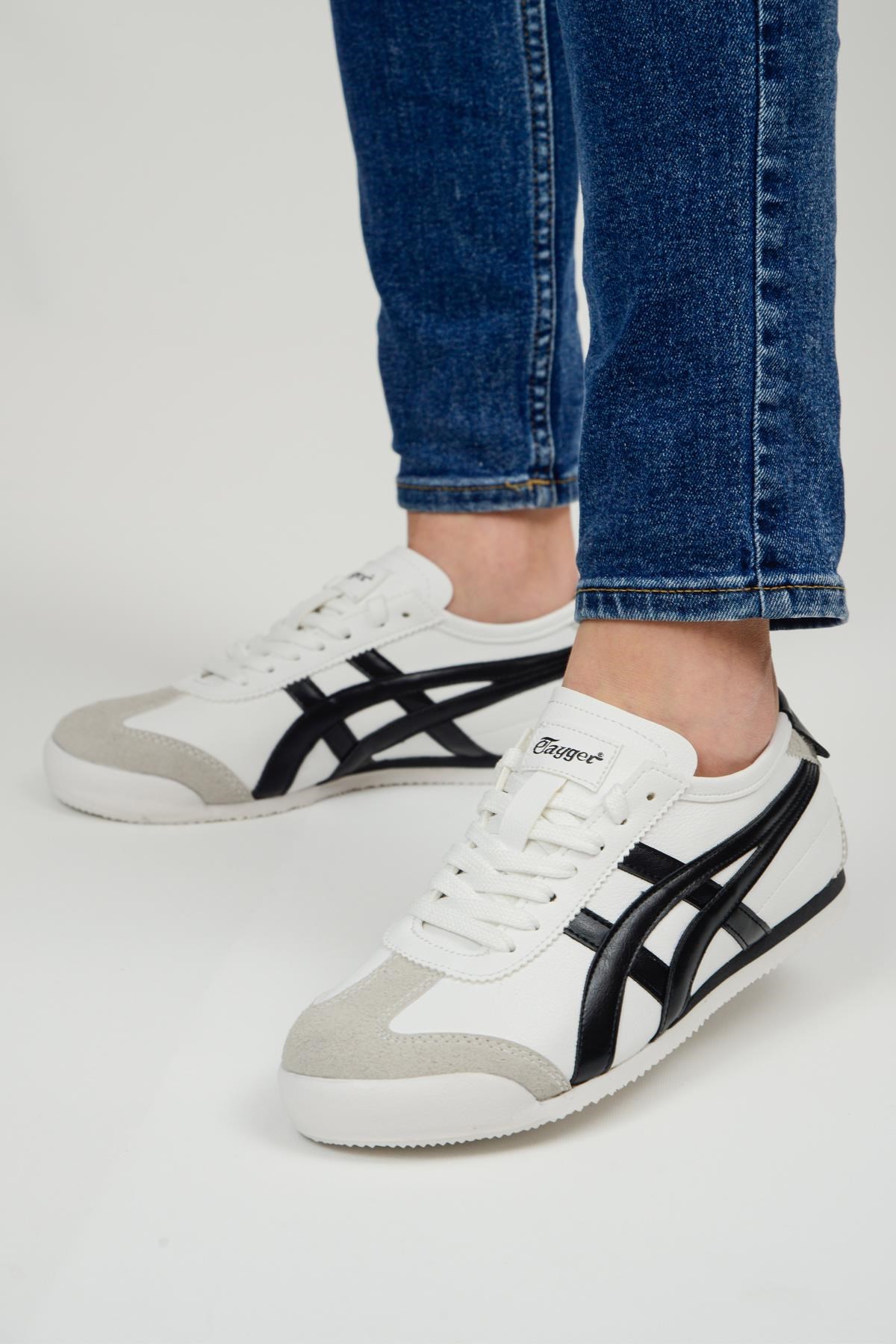 eTayger Beyaz Siyah 36-41 Unisex Günlük Spor Ayakkabı