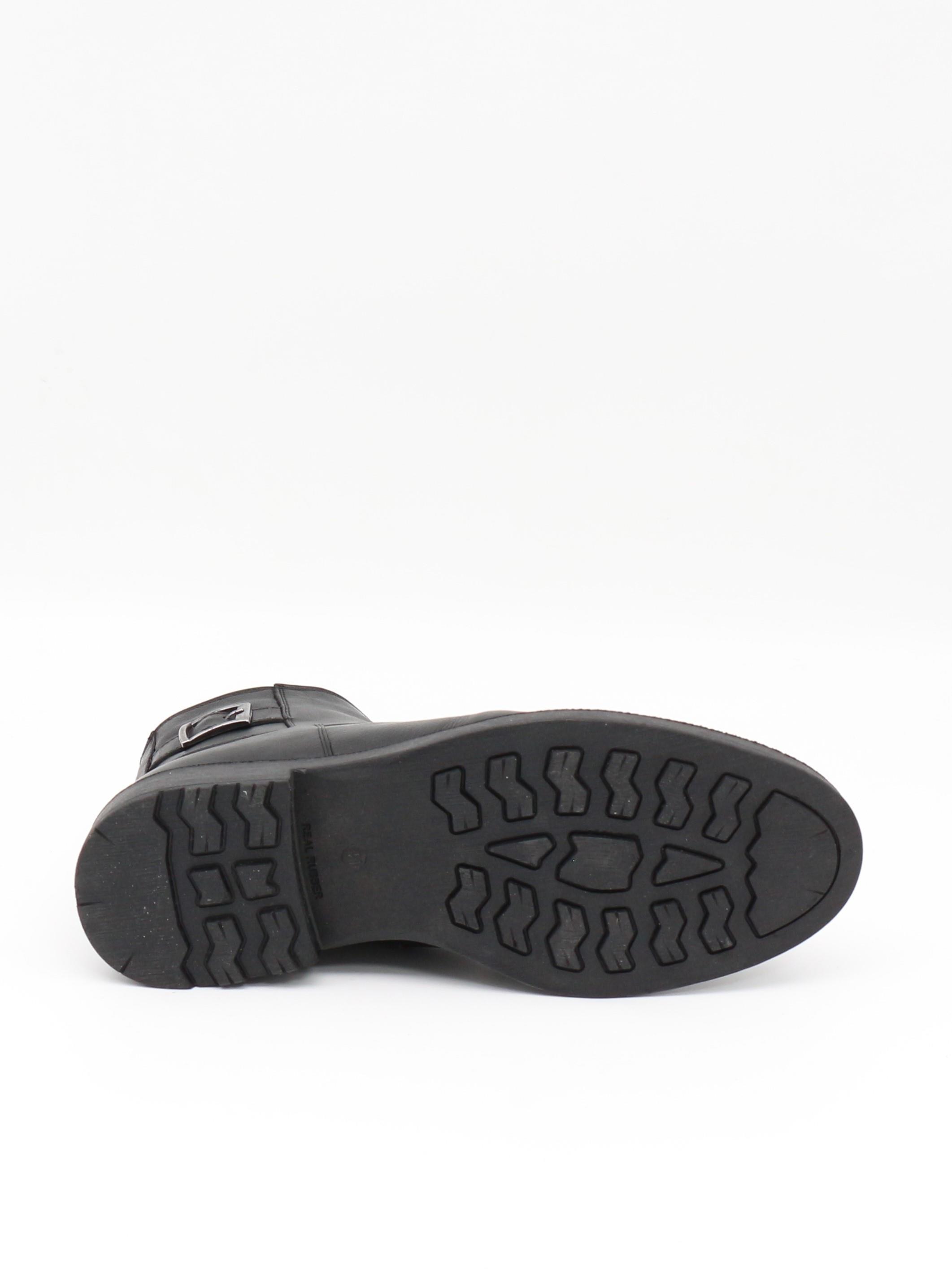 Fermend 143 Siyah Hakiki Deri Kürklü Erkek Bot