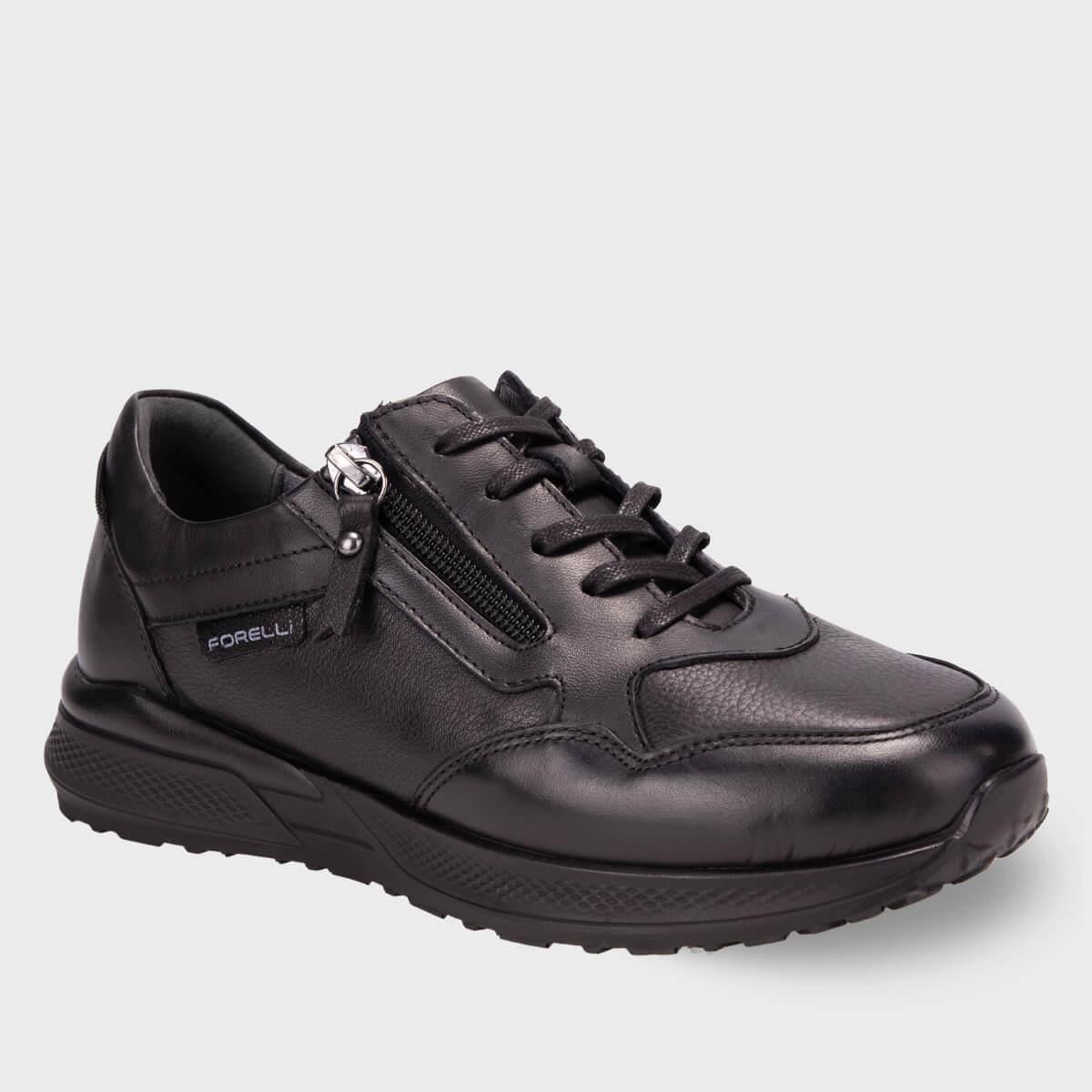Forelli Ege 46708 Siyah Hakiki Deri Bağcıklı Kadın Ayakkabı