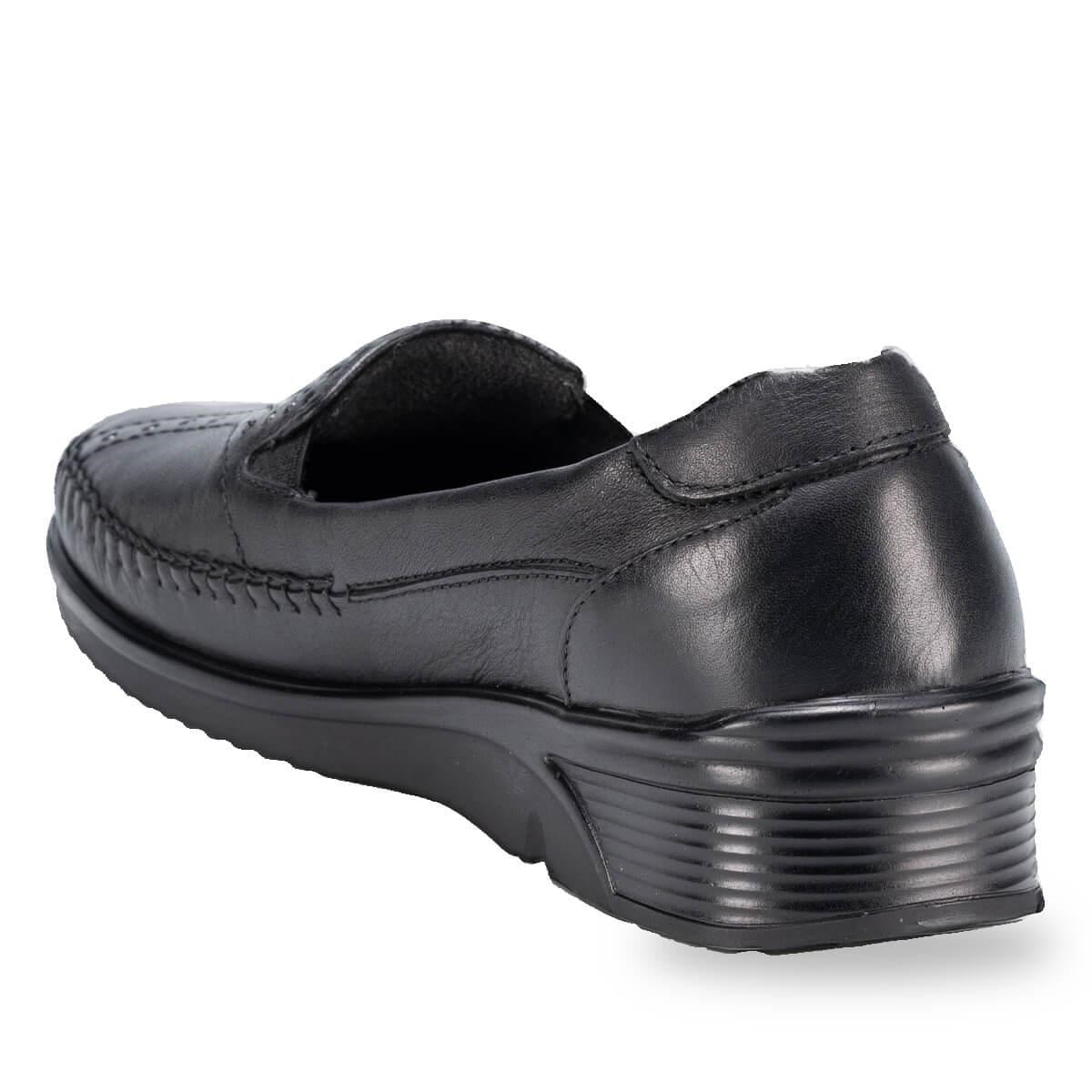 Forelli Erva 48006 Siyah Hakiki Deri Kadın Ayakkabı