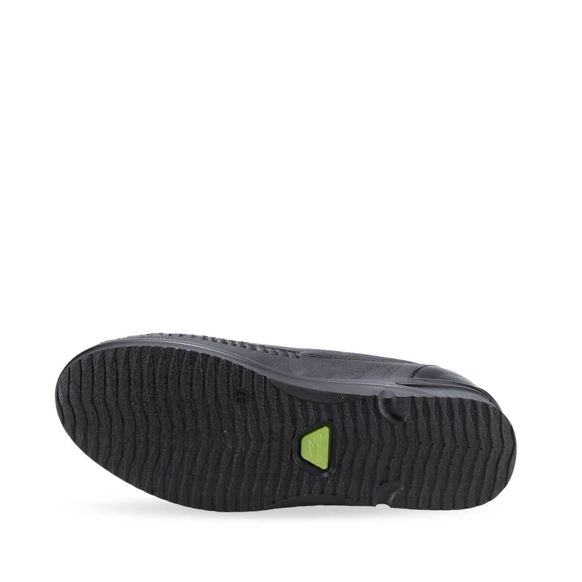 Forelli Erva 48006 Siyah Hakiki Deri Kadın Ayakkabı