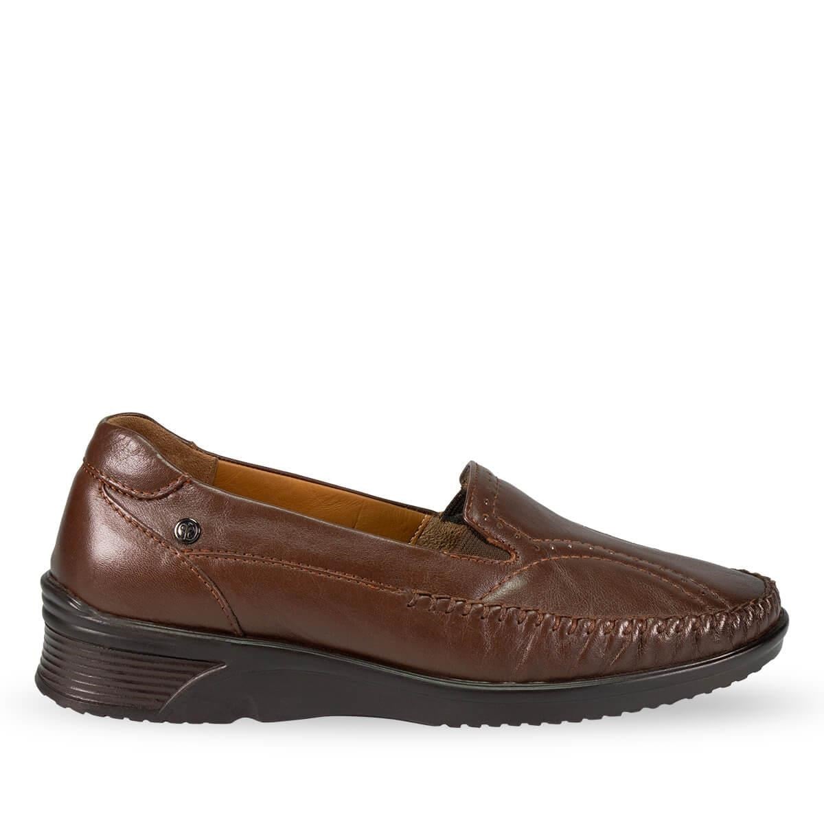 Forelli Erva 48006 Taba Hakiki Deri Kadın Ayakkabı