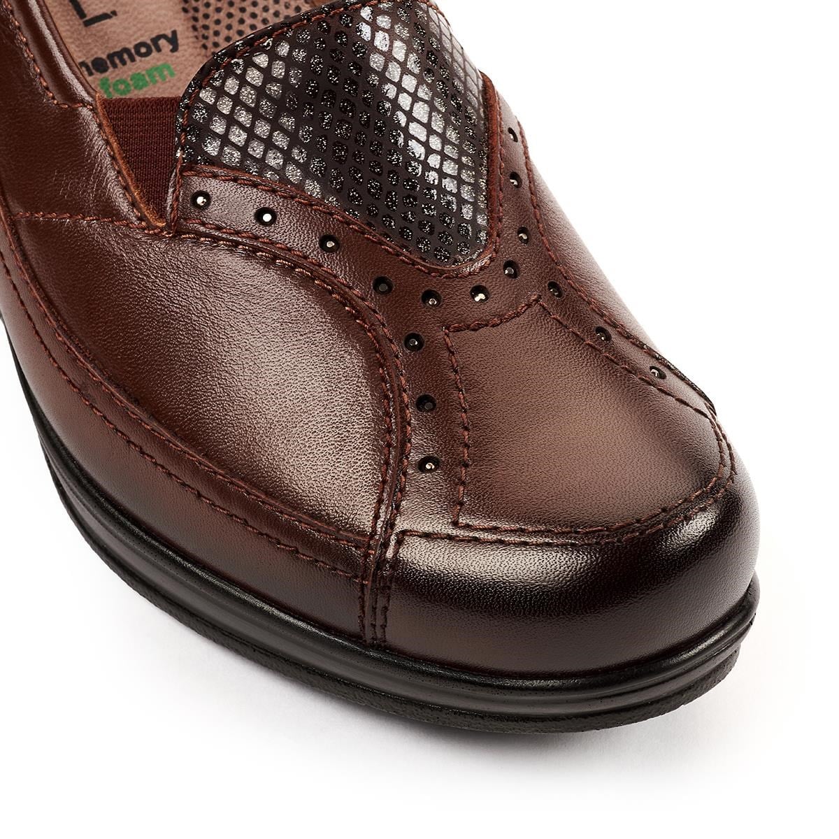 Forelli Rosa 57603 Taba Hakiki Deri Dolgu Kadın Ayakkabı