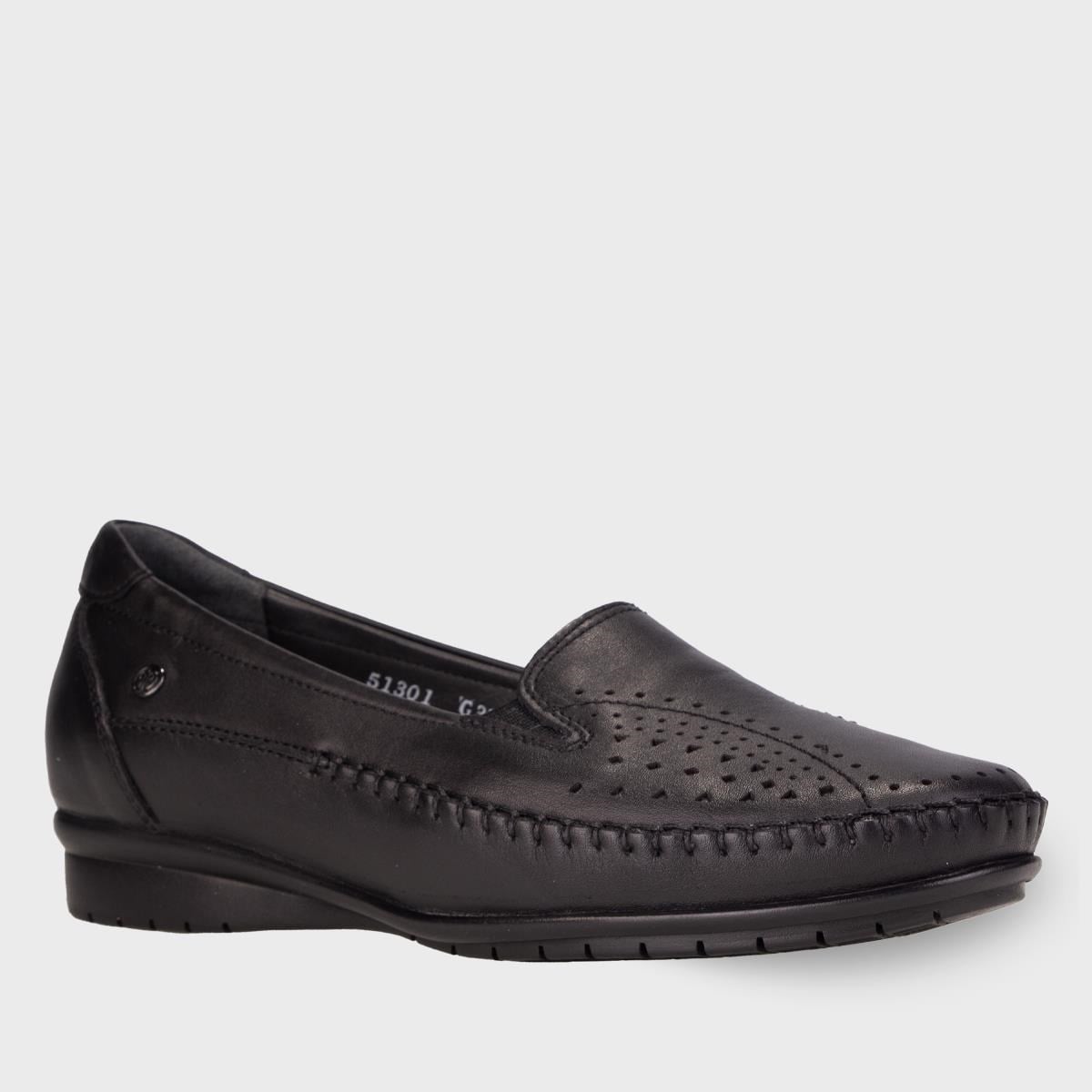 Forelli Teresa 51301 Siyah Hakiki Deri Kadın Ayakkabı