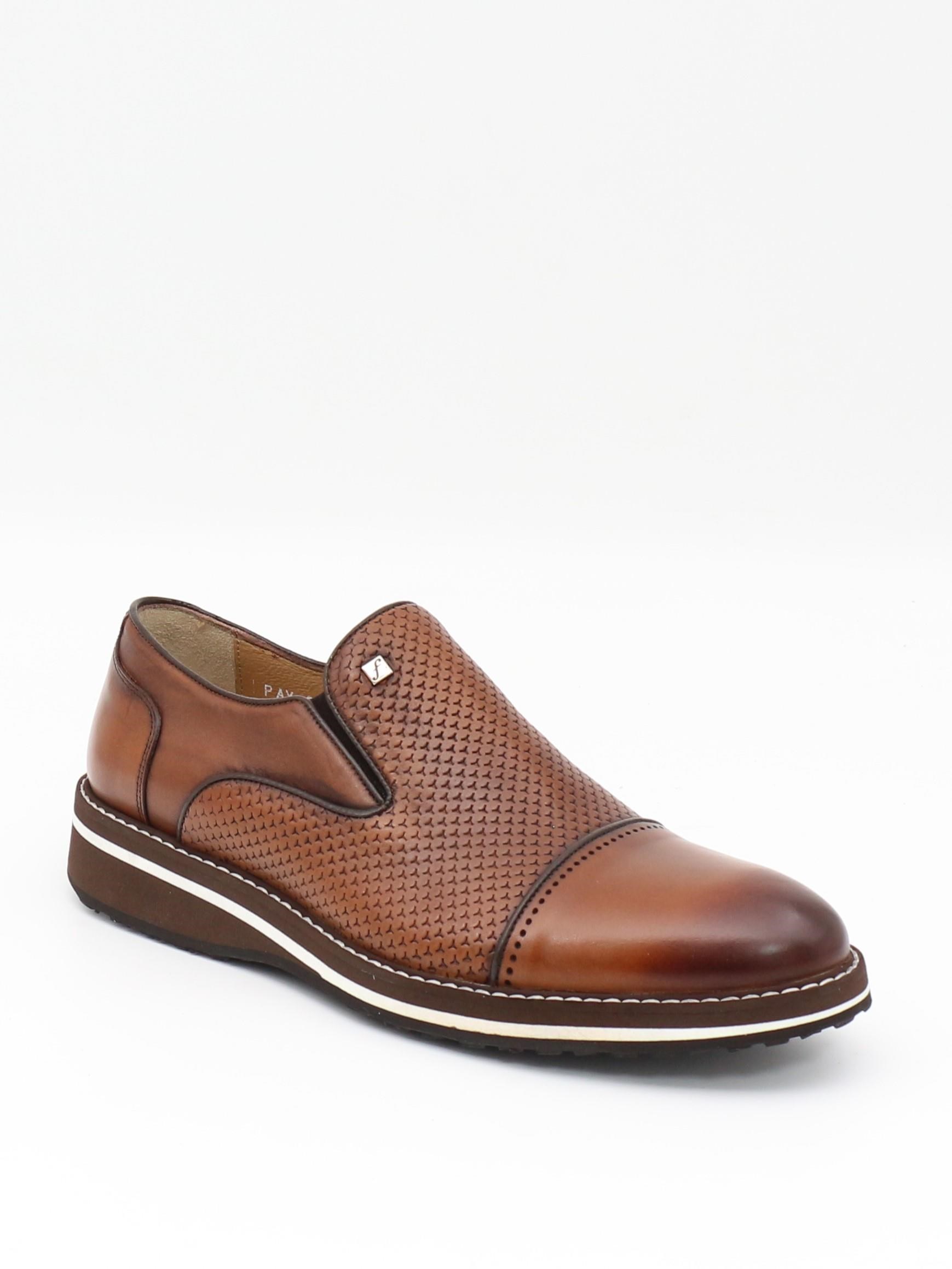 Fosco 9525 Taba Hakiki Deri Eva Taban Erkek Ayakkabı