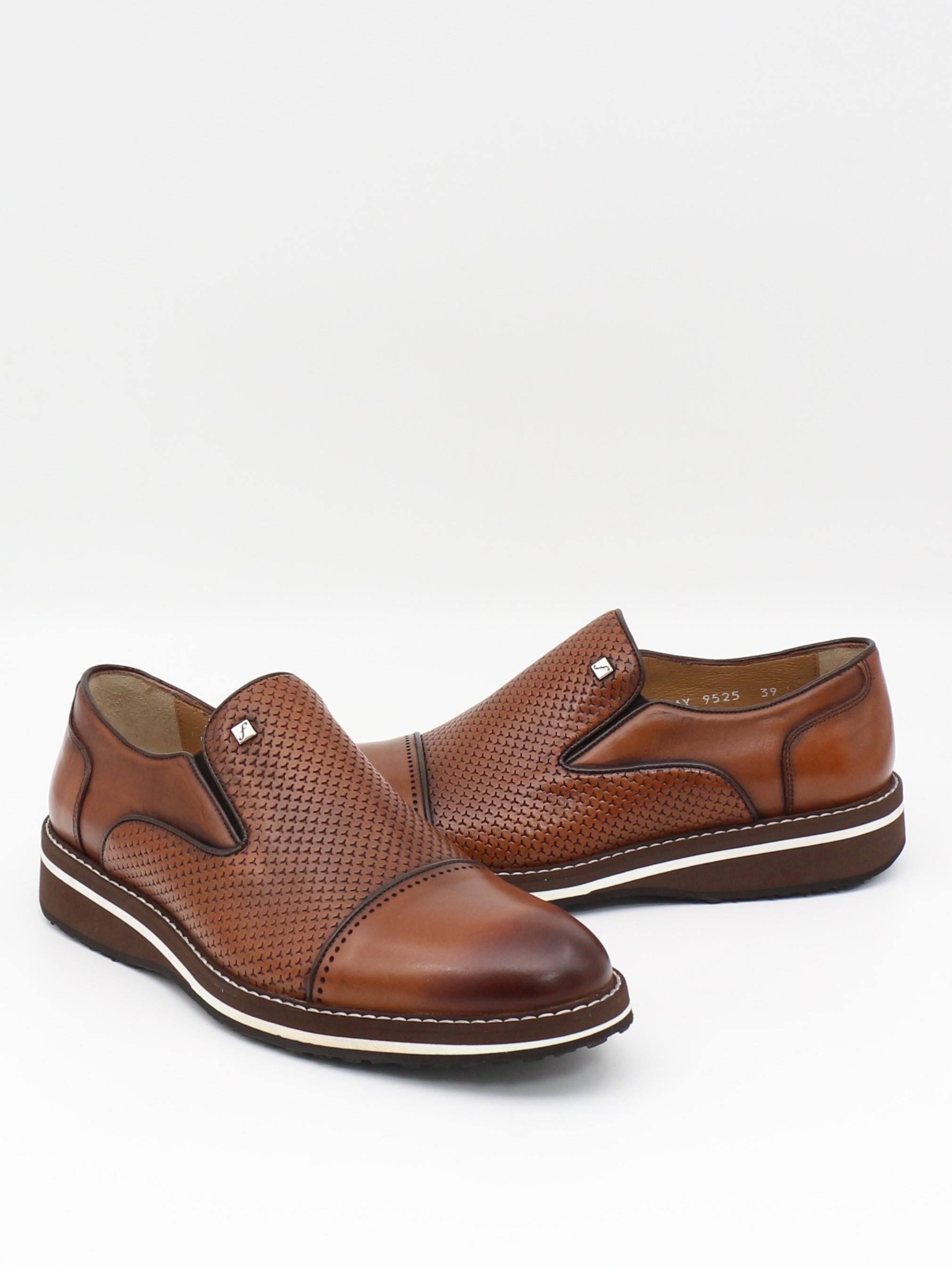 Fosco 9525 Taba Hakiki Deri Eva Taban Erkek Ayakkabı