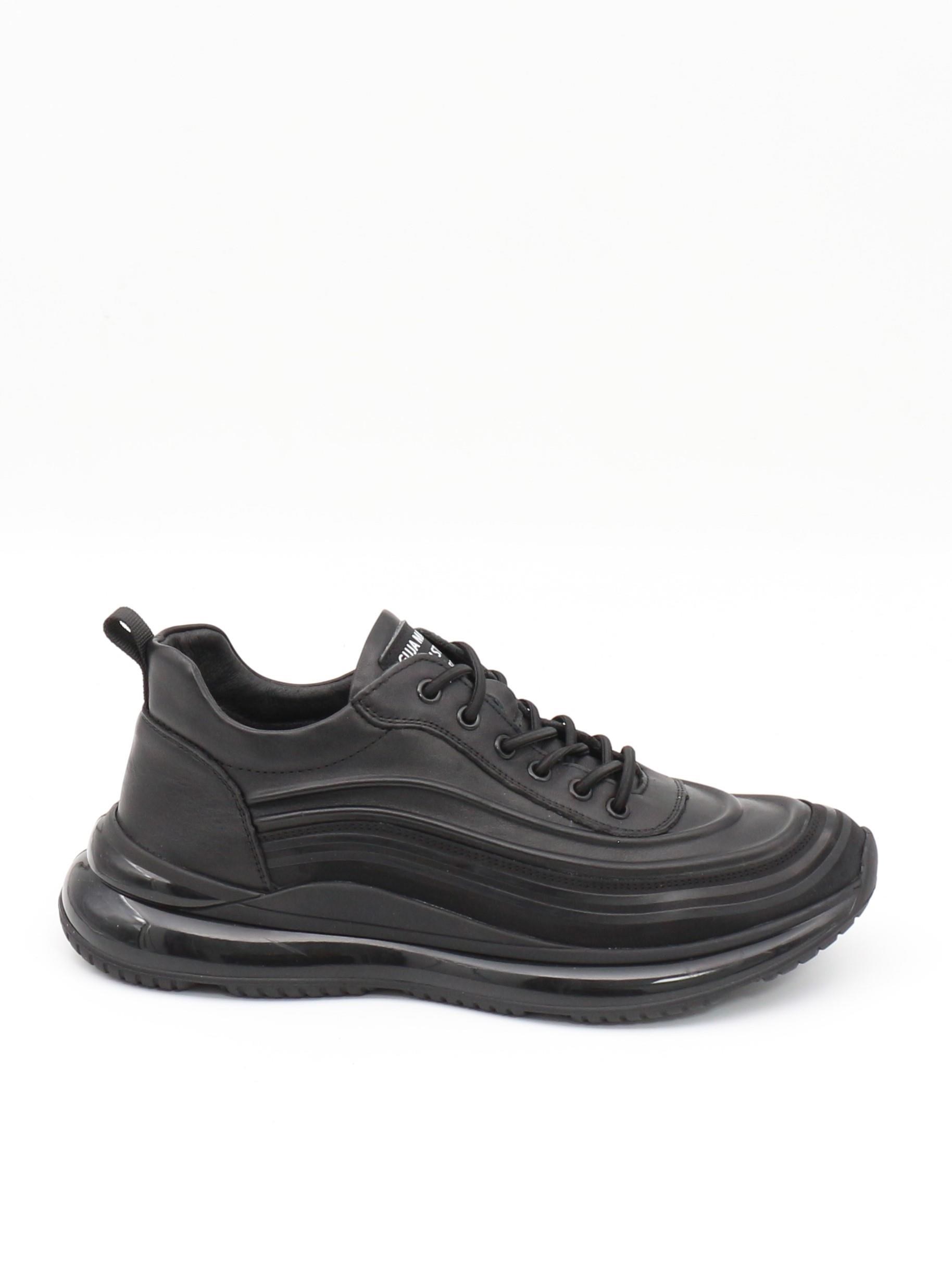 Guja 23K504-5 Siyah Hakiki Deri Air Taban Erkek Sneakers