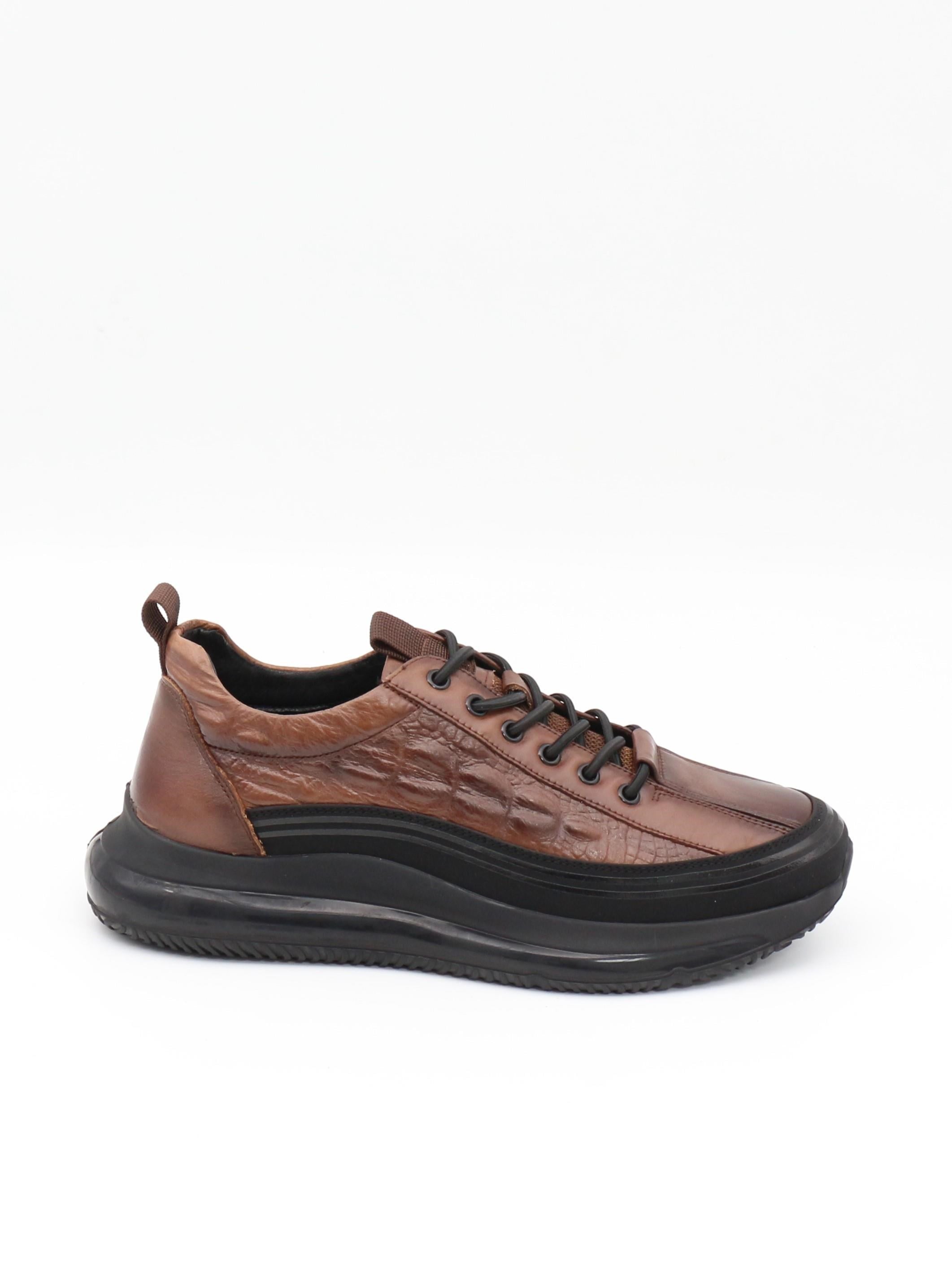 Guja 23K504 Kahve Hakiki Deri Air Taban Erkek Sneakers