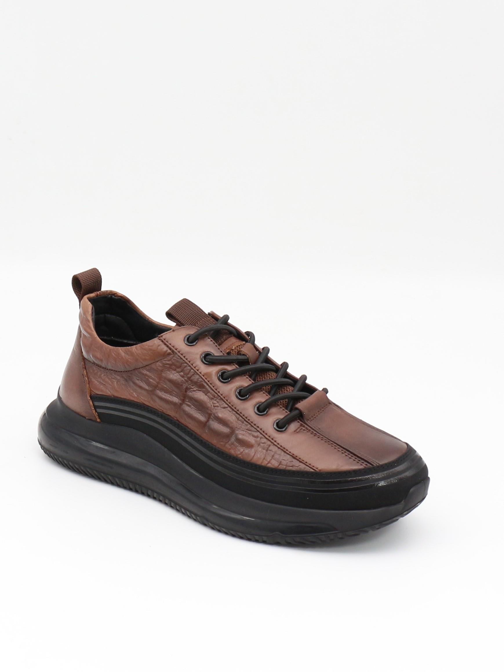 Guja 23K504 Kahve Hakiki Deri Air Taban Erkek Sneakers