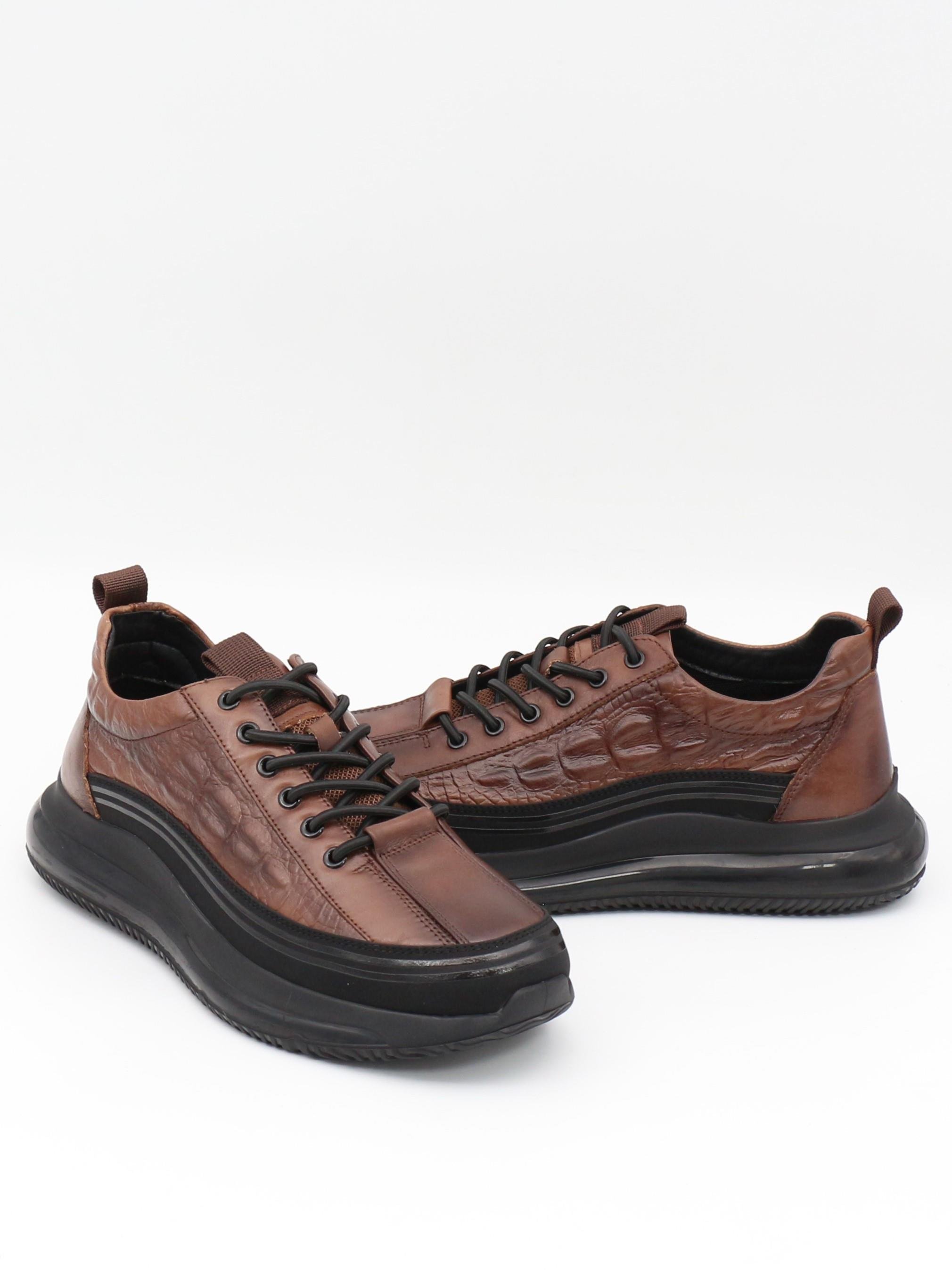 Guja 23K504 Kahve Hakiki Deri Air Taban Erkek Sneakers