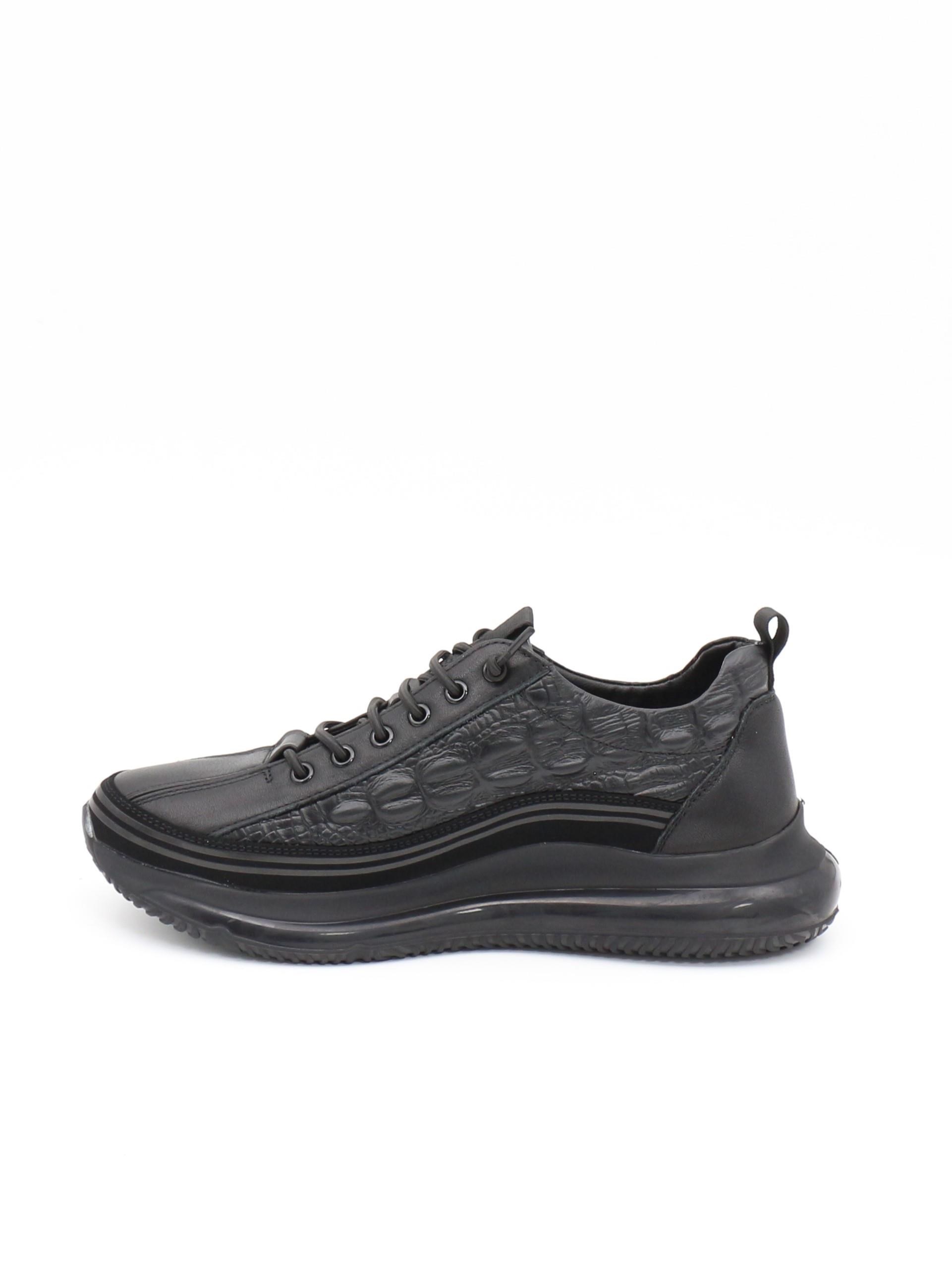 Guja 23K504 Siyah Hakiki Deri Air Taban Erkek Sneakers