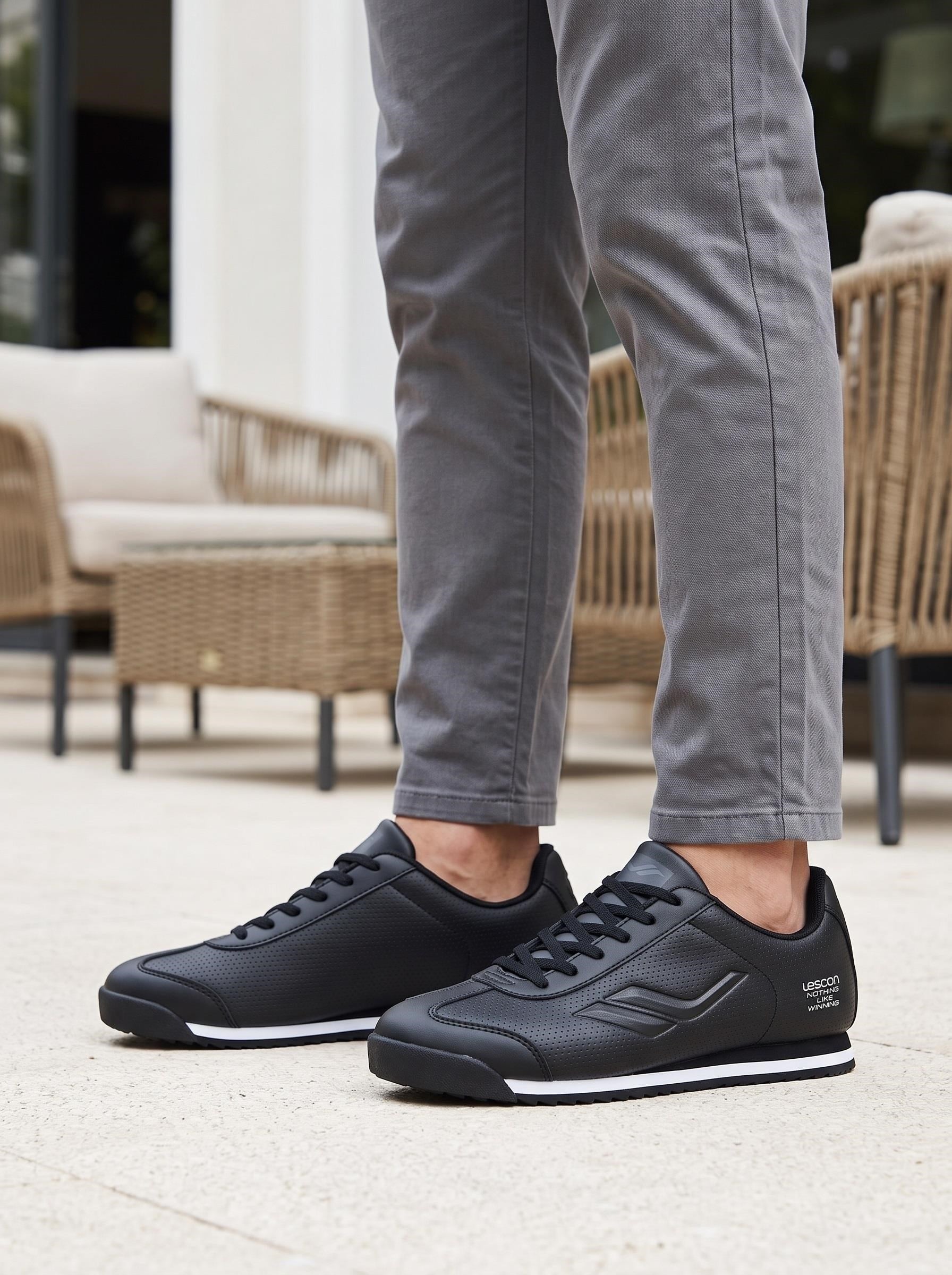 Lescon Winner 10 Siyah Erkek Spor Sneakers