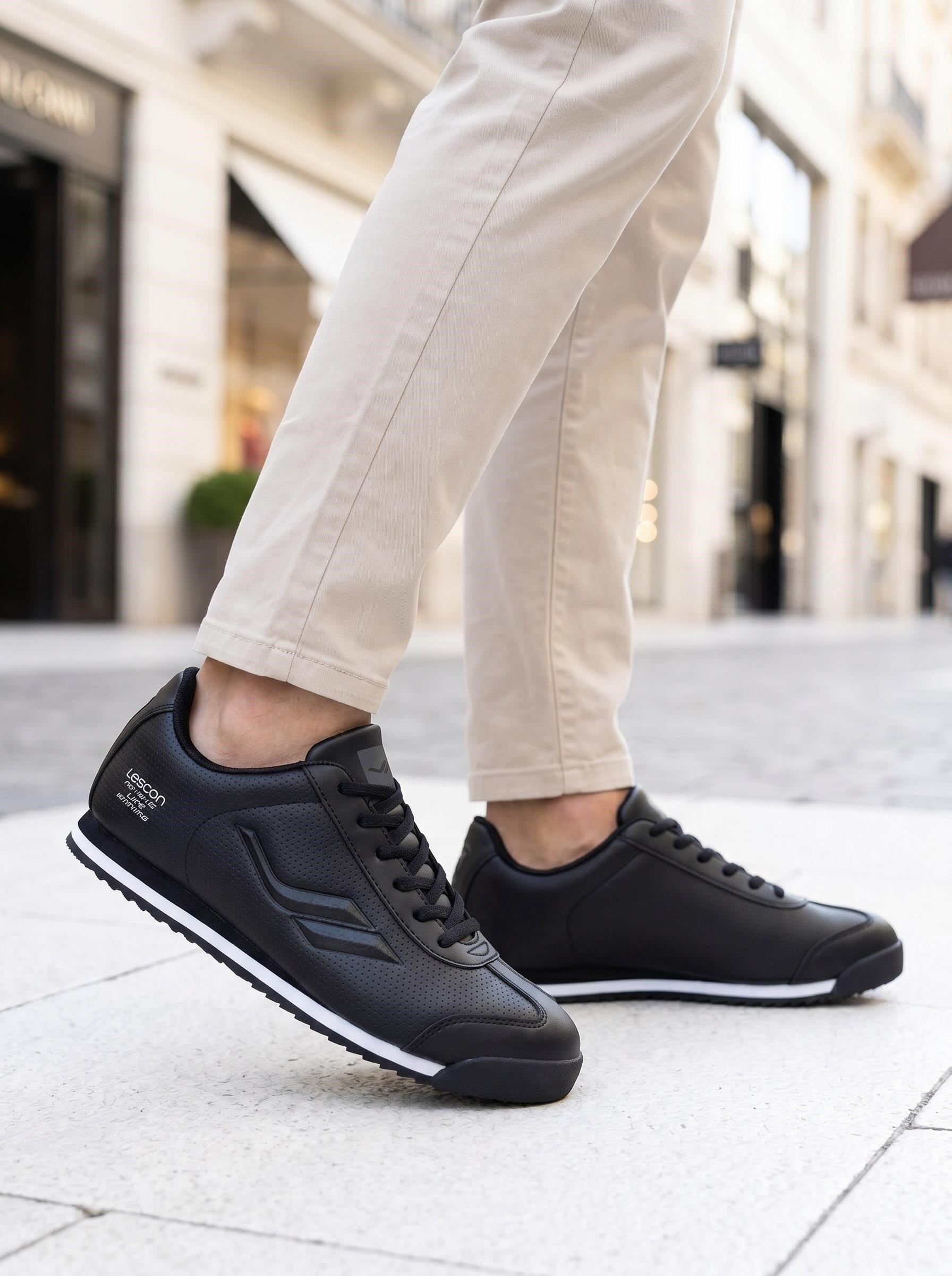 Lescon Winner 10 Siyah Erkek Spor Sneakers