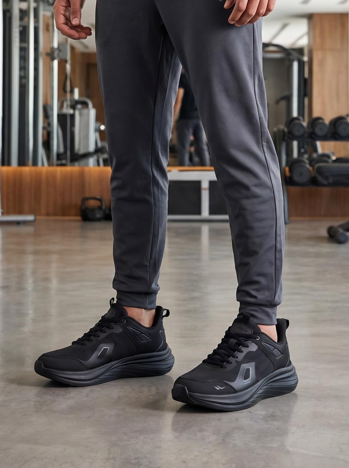 Lescon Zoom 4 Air Mesh Siyah Erkek Spor Ayakkabı