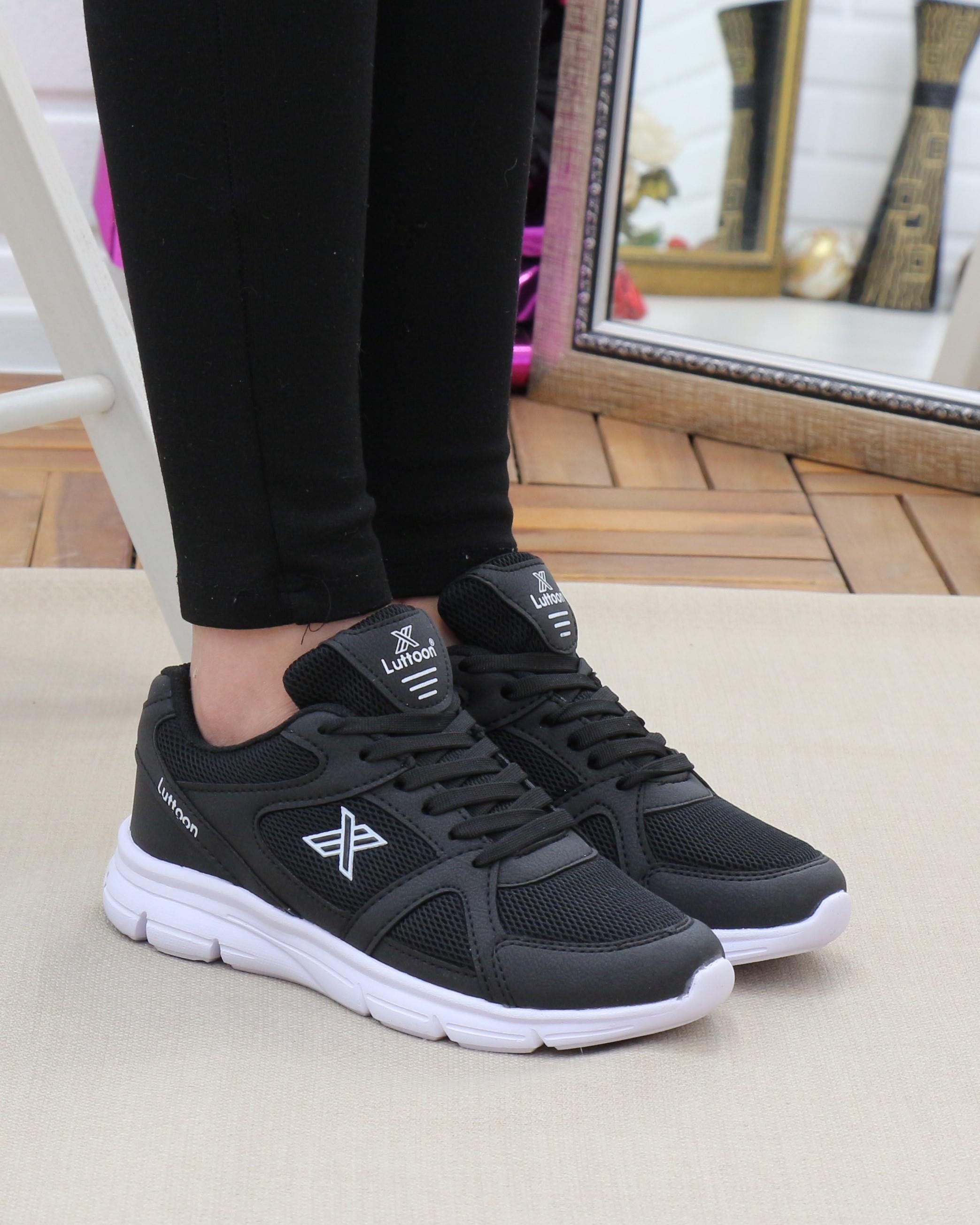 Luttoon 251 Siyah Beyaz 36-40 Unisex Spor Ayakkabı