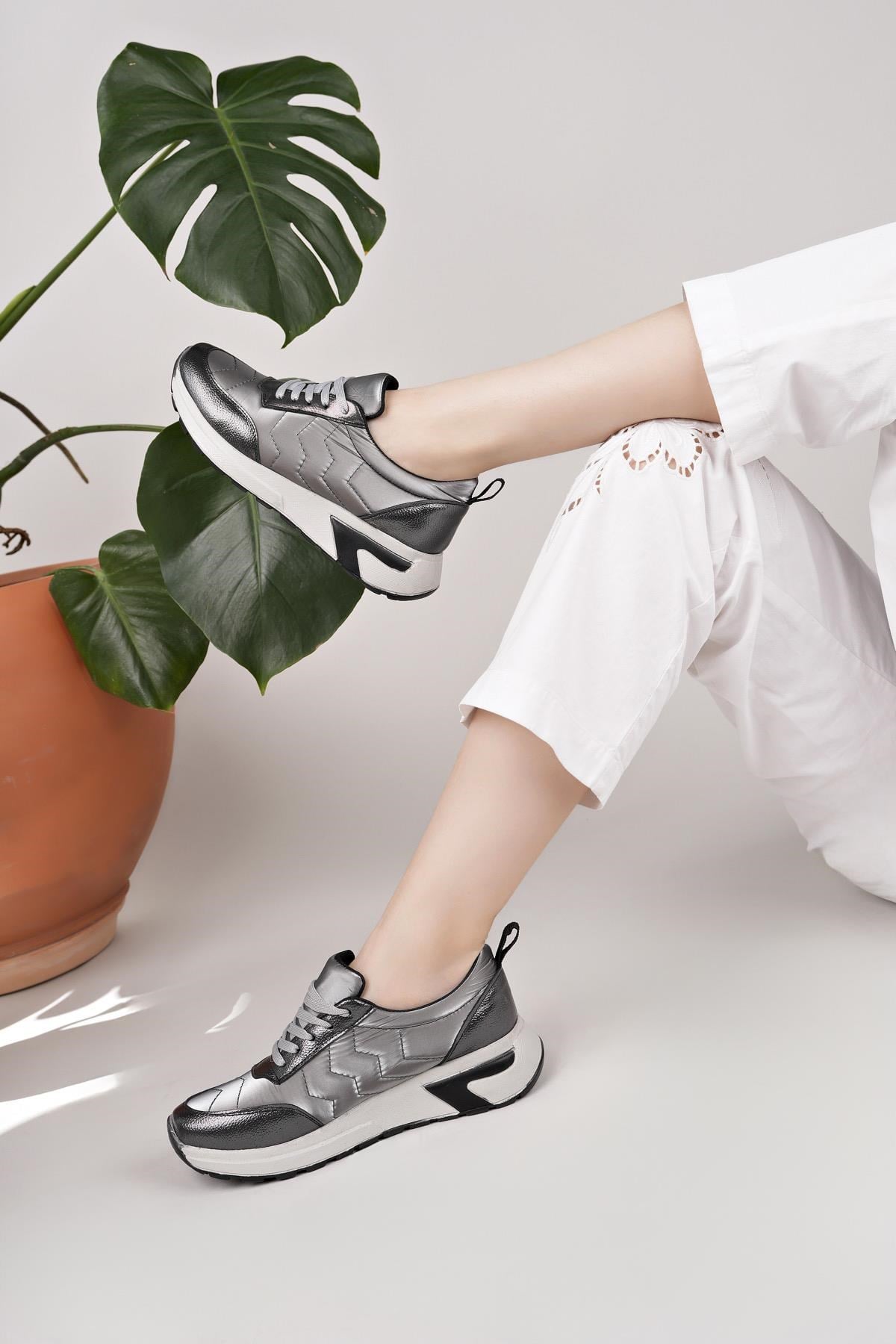 Nesil Shoes Acr 170 Platin Paraşüt Kadın Ayakkabı
