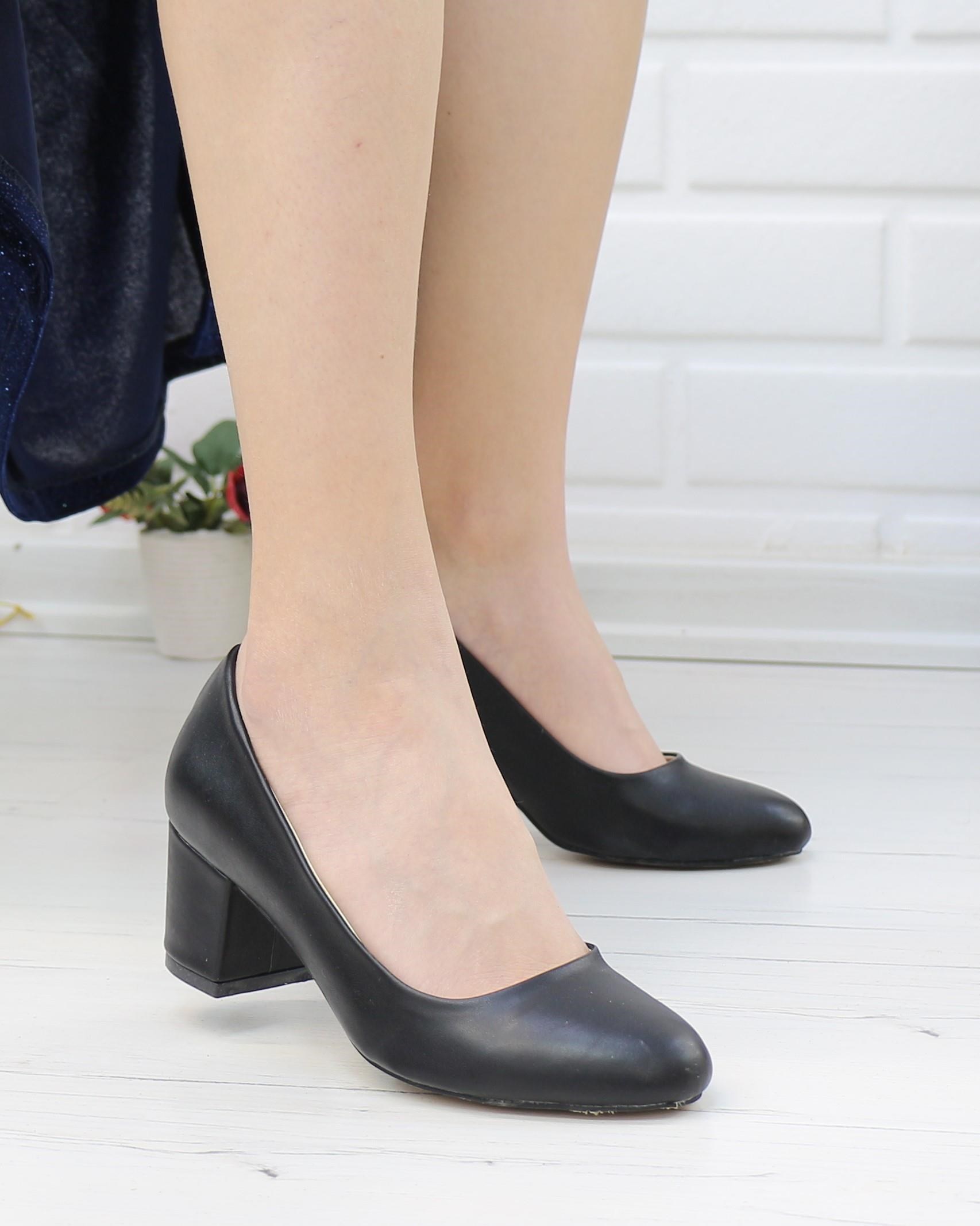 Nesil Shoes Bln 110 Siyah Günlük Topuklu Kadın Ayakkabı