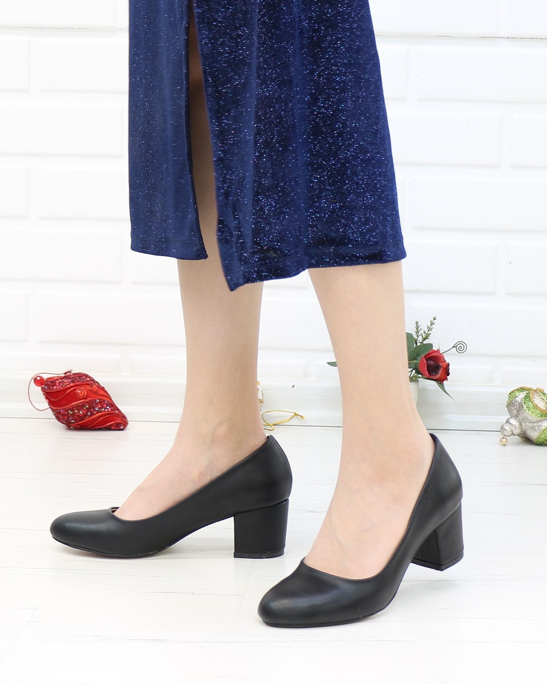 Nesil Shoes Bln 110 Siyah Günlük Topuklu Kadın Ayakkabı