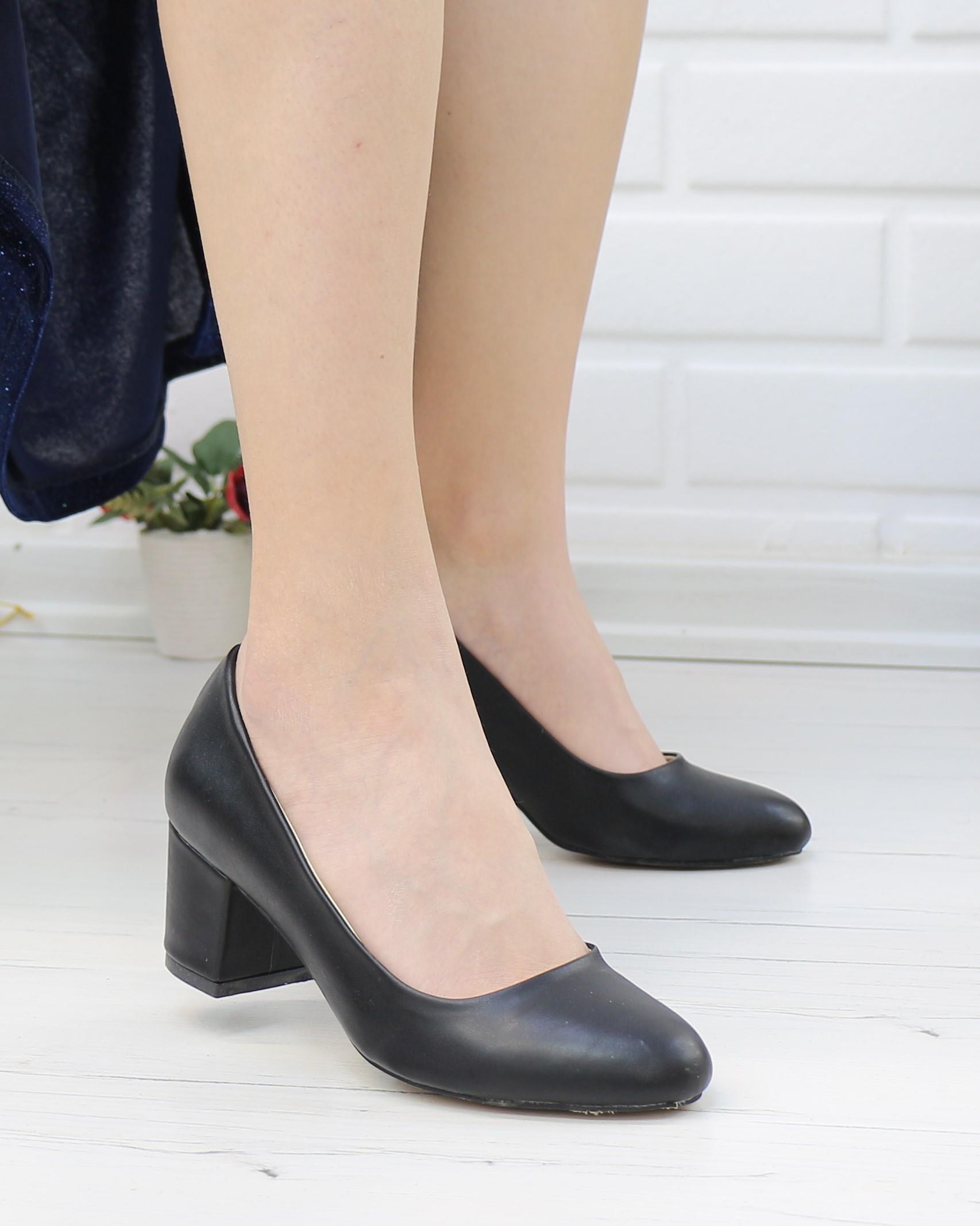 Nesil Shoes Bln 110 Siyah Günlük Topuklu Kadın Ayakkabı