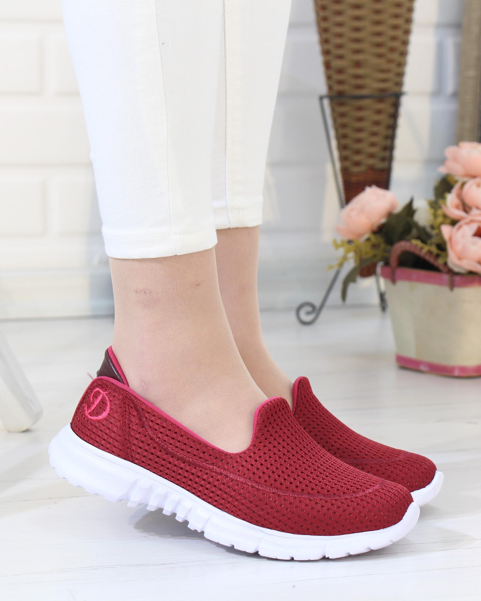 Nesil Shoes Dvm 801 Bordo Faylon Taban Kadın Yürüyüş Ayakkabısı