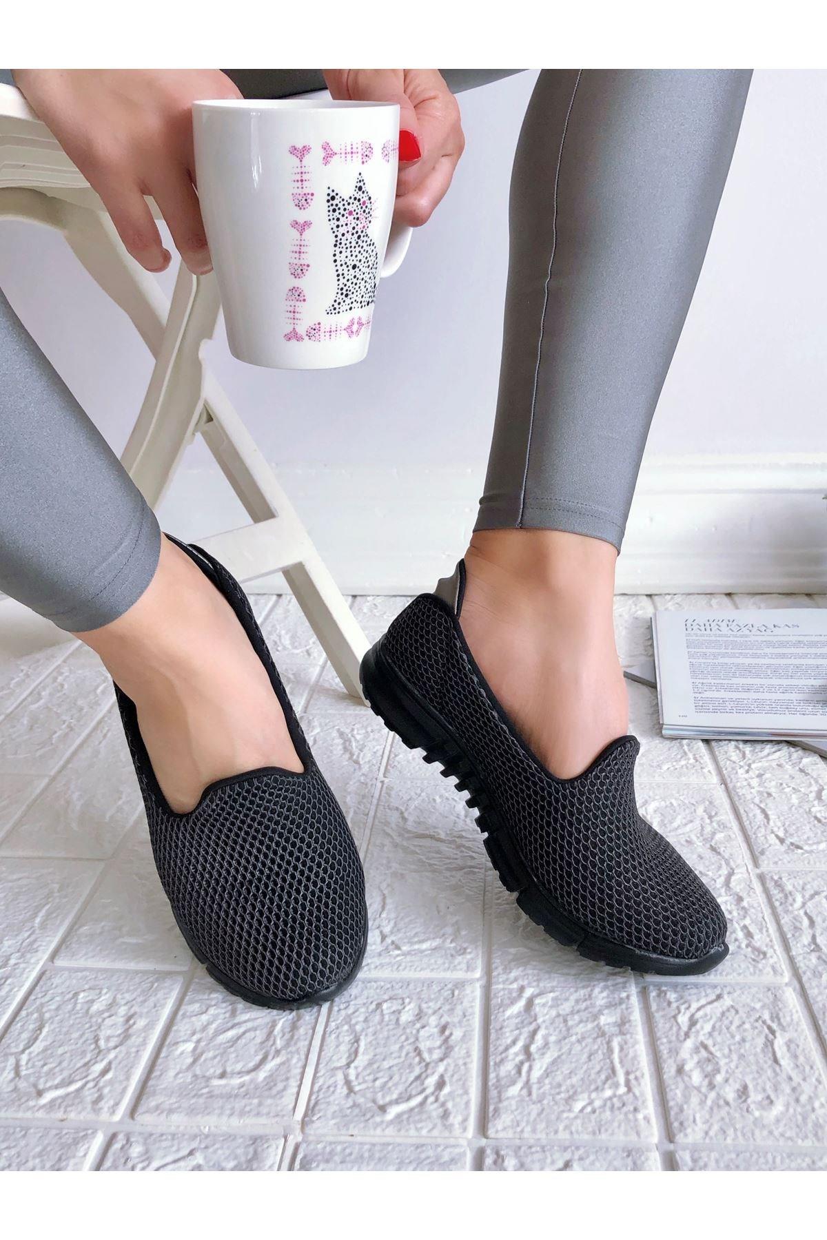 Nesil Shoes Dvm 901 Gri Anatomik Esnek Kadın Yürüyüş Ayakkabısı