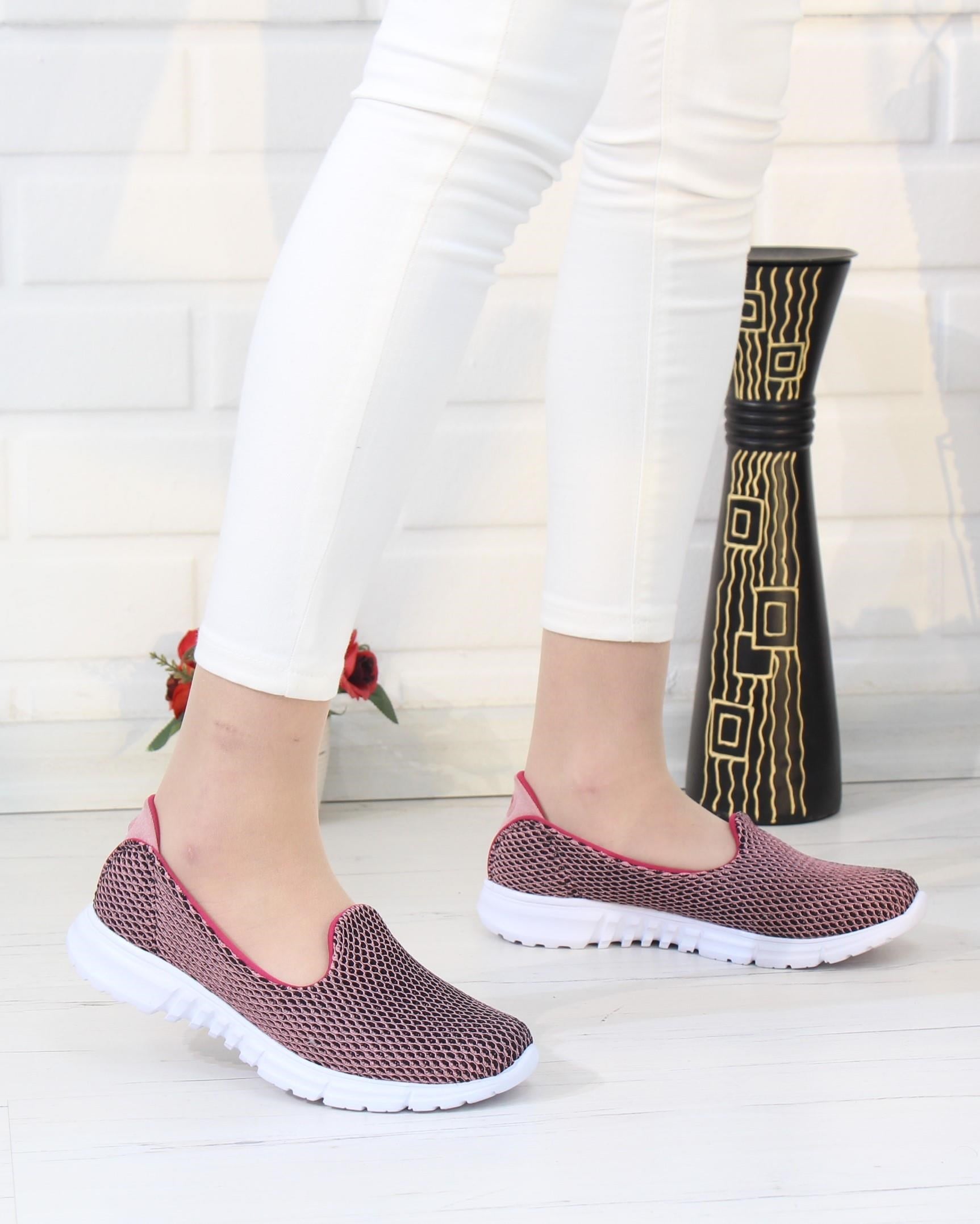 Nesil Shoes Dvm 901 Pudra Anatomik Esnek Kadın Yürüyüş Ayakkabısı
