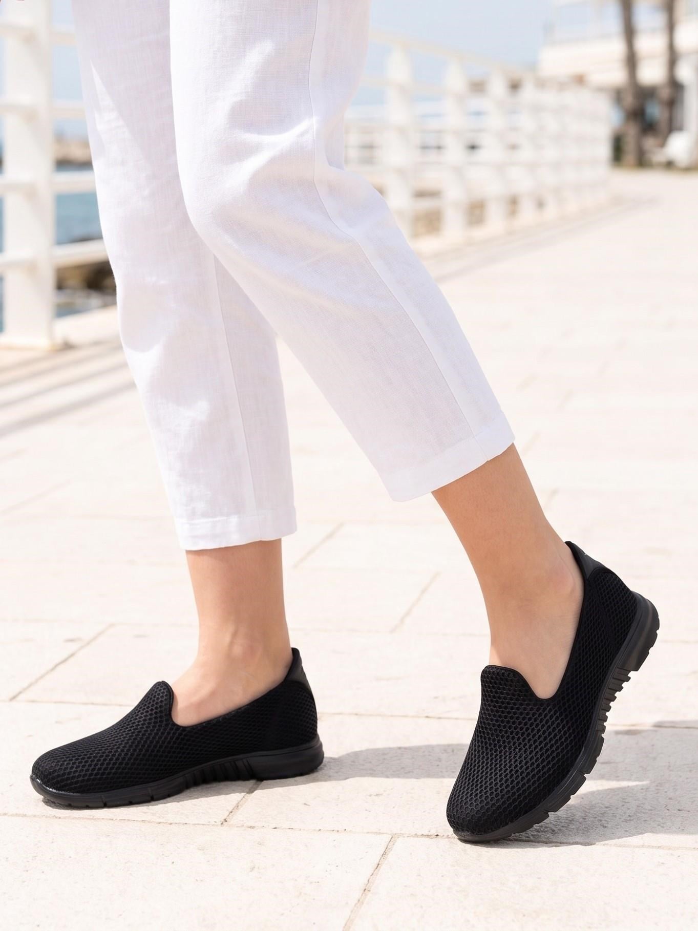 Nesil Shoes Dvm 901 Siyah Anatomik Esnek Kadın Yürüyüş Ayakkabısı
