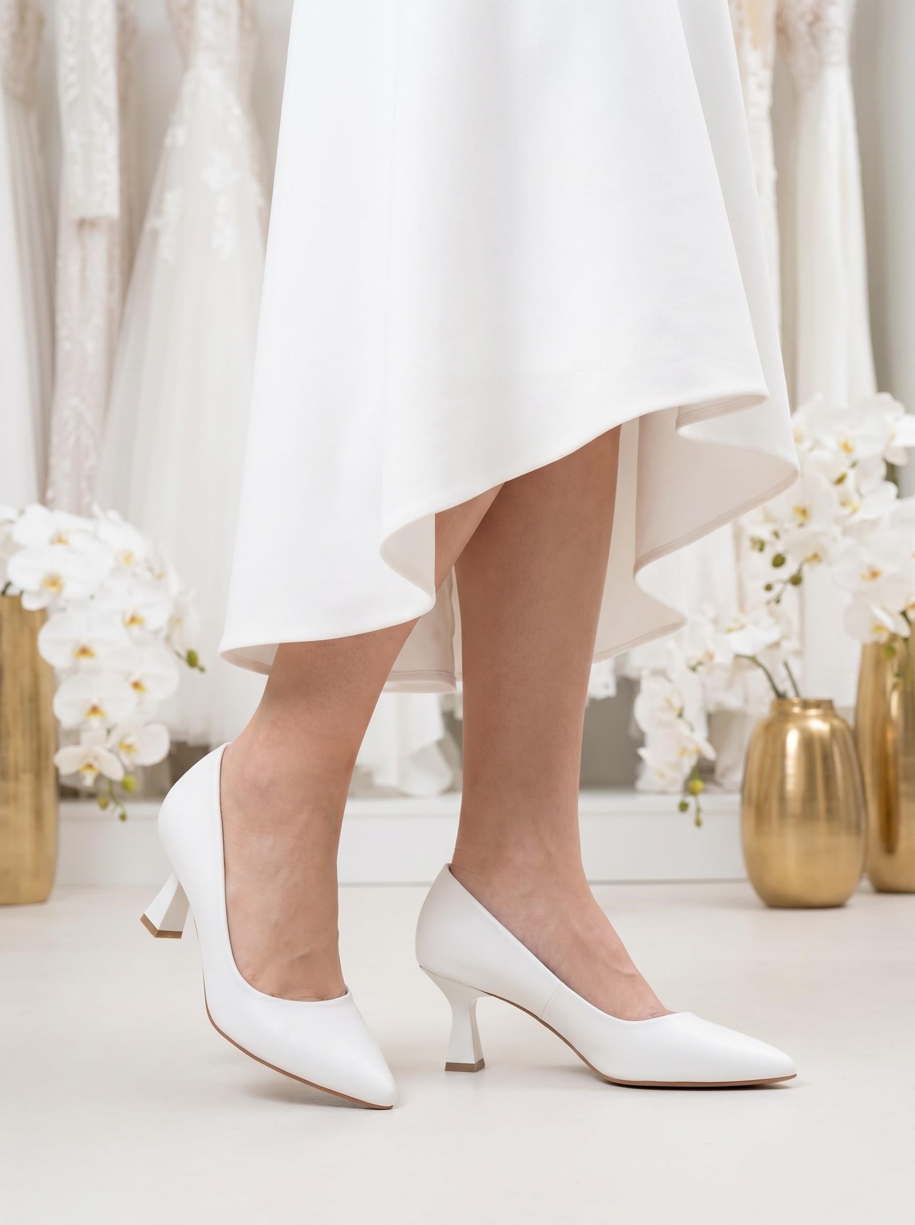 Nesil Shoes Elva 050 Beyaz Topuklu Kadın Stiletto