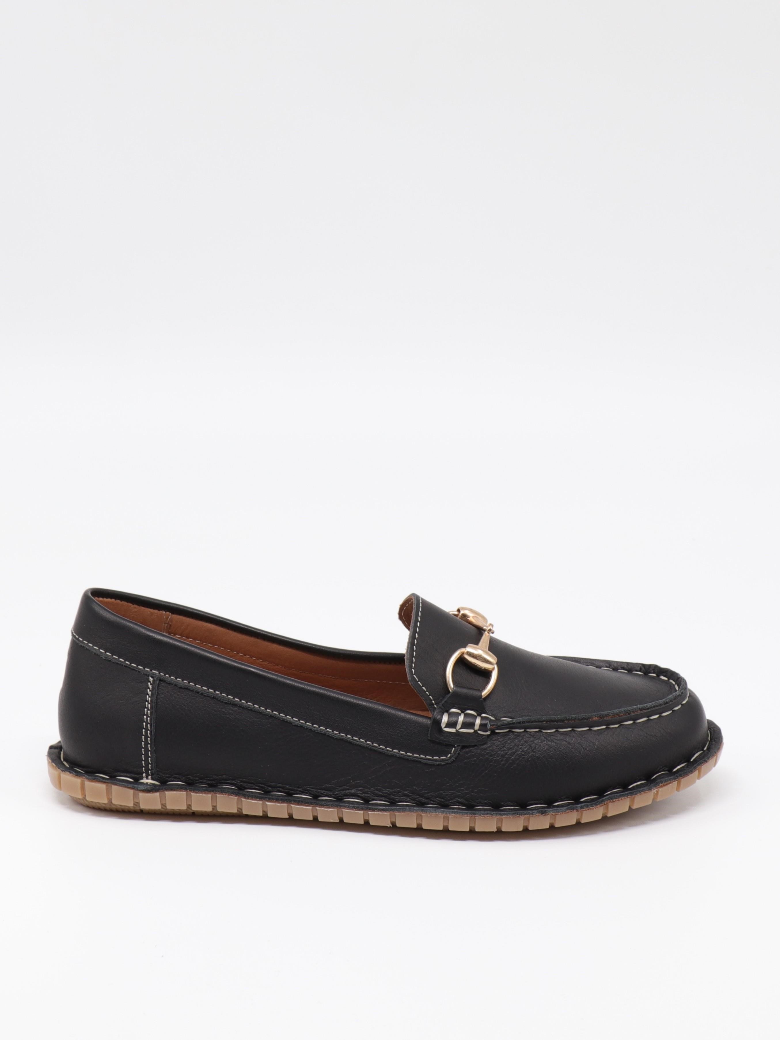 Nesil Shoes İzel 155 Siyah Hakiki Deri Kadın Ayakkabı