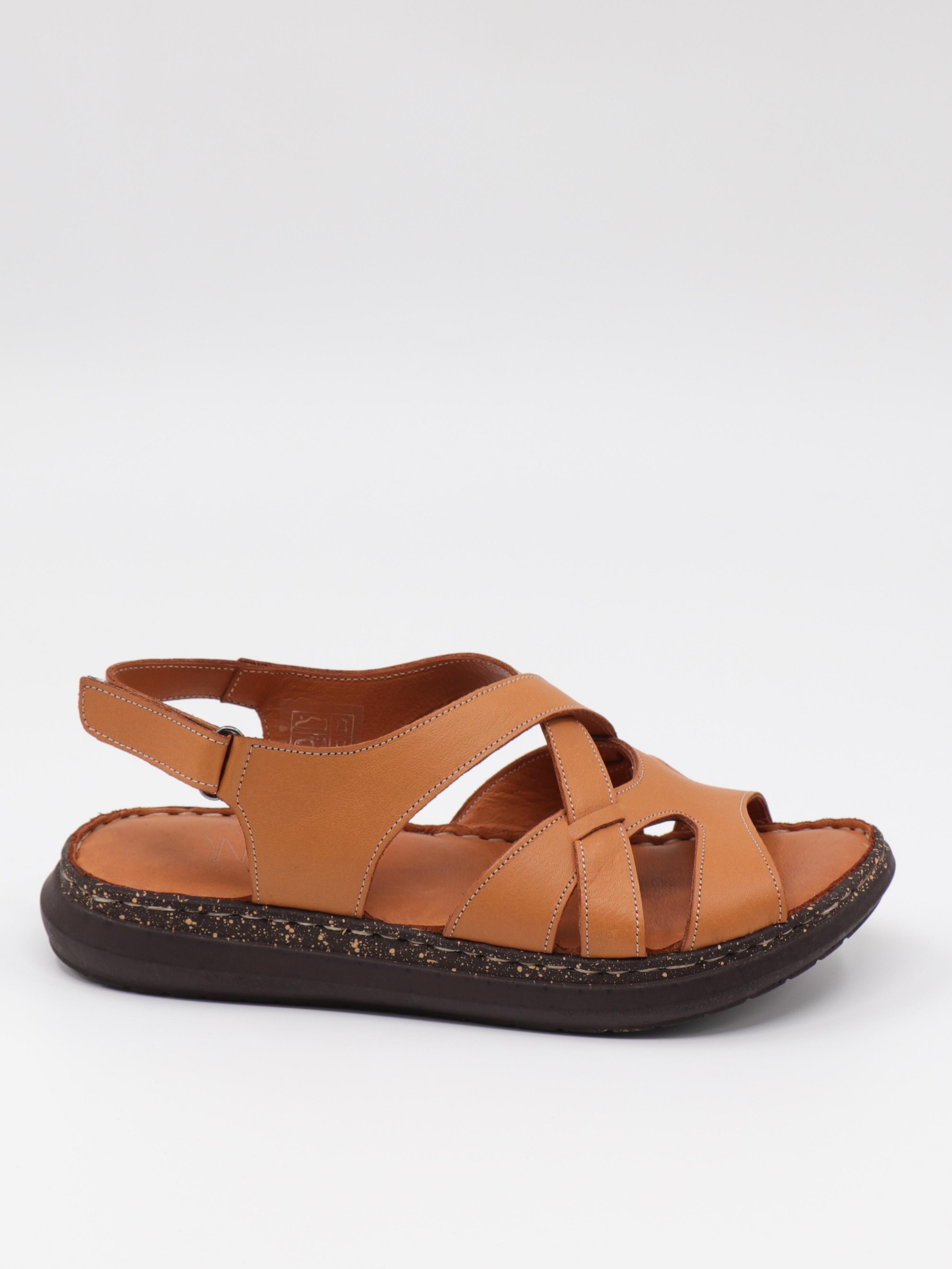 Nesil Shoes Mns 154 Taba Hakiki Soft Deri Kadın Sandalet