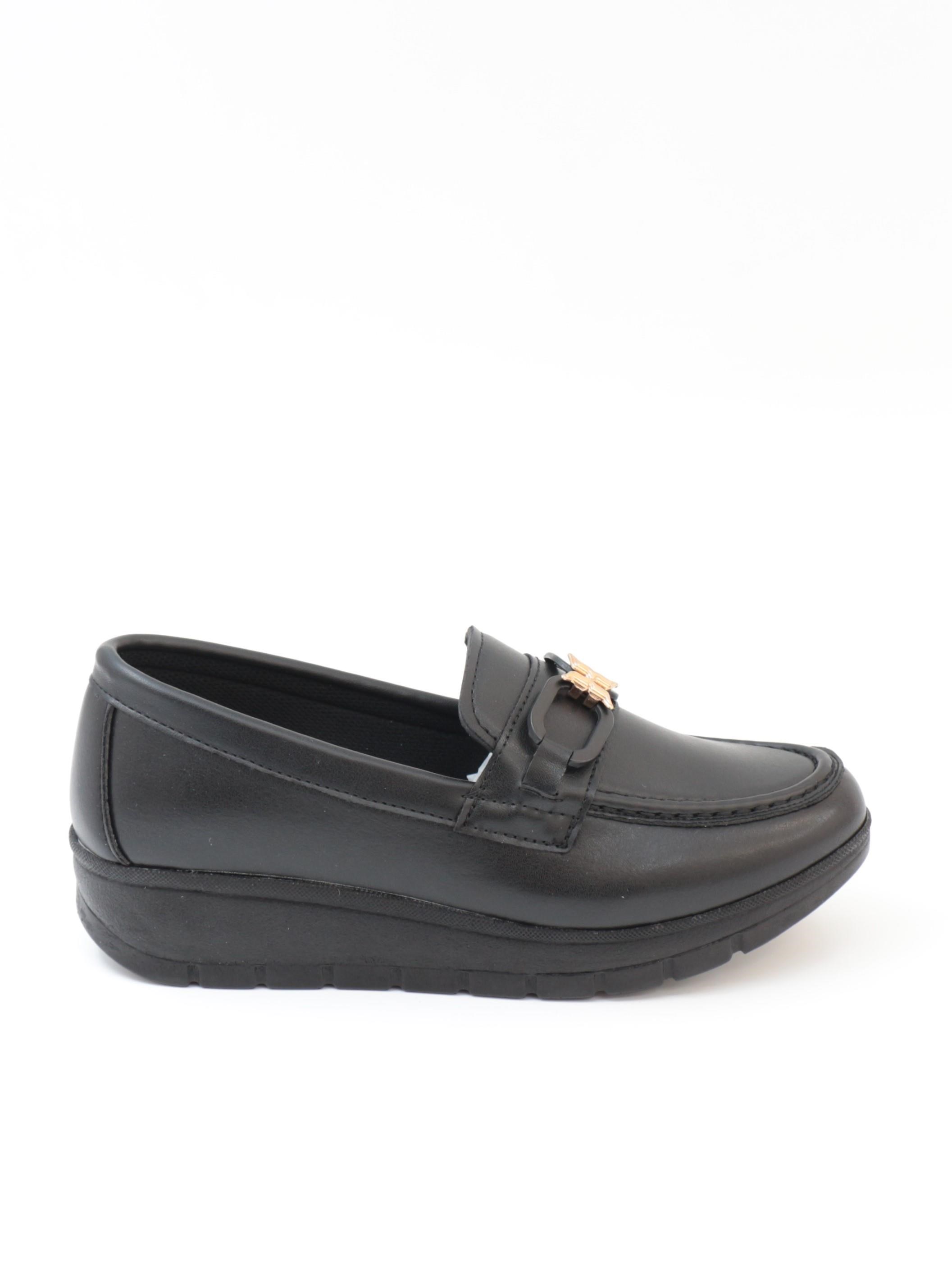 Nesil Shoes Neyna 1045 Siyah Dolgu Topuk Kadın Ayakkabı