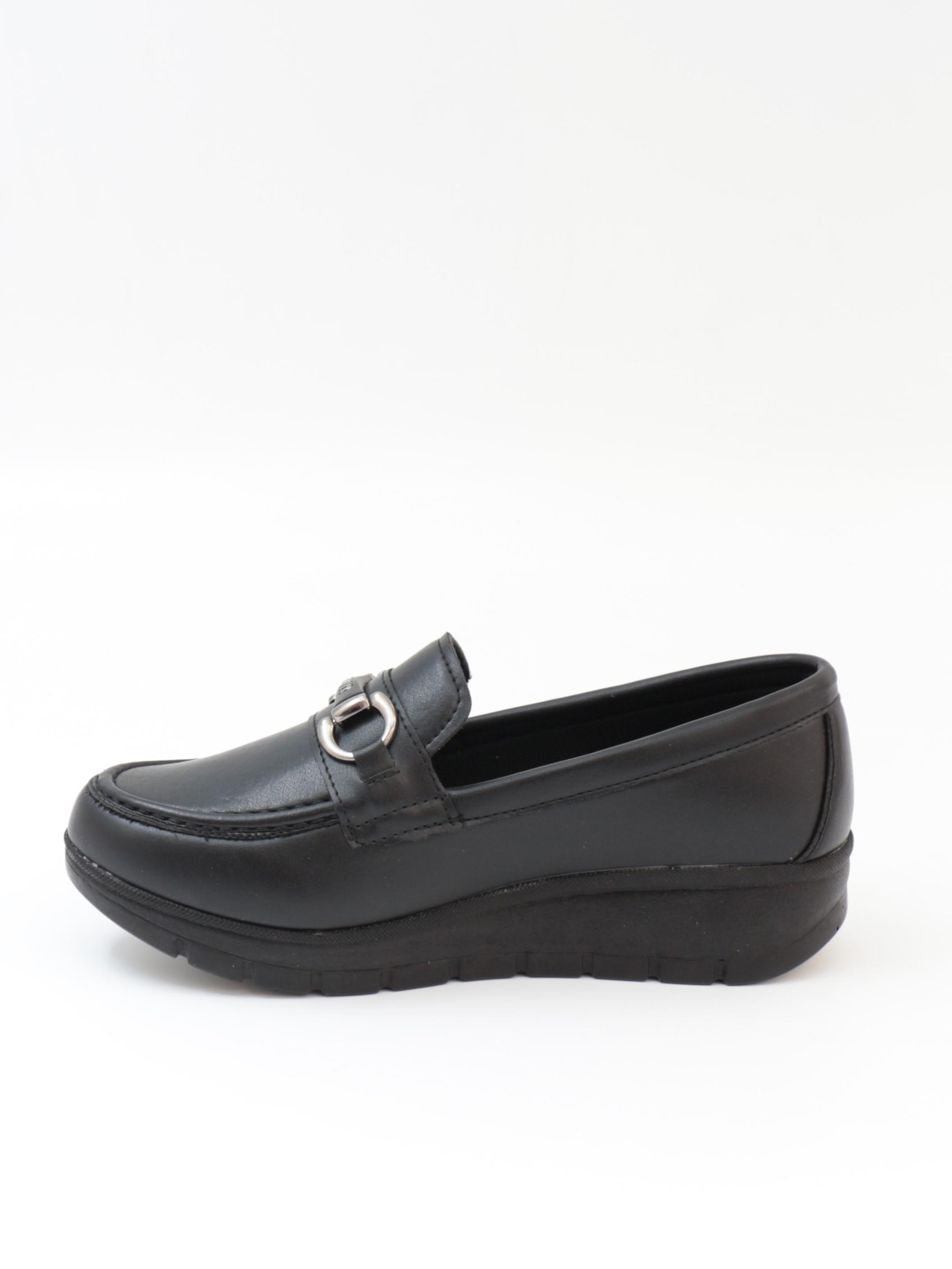 Nesil Shoes Neyna 1062 Siyah Dolgu Topuk Kadın Ayakkabı