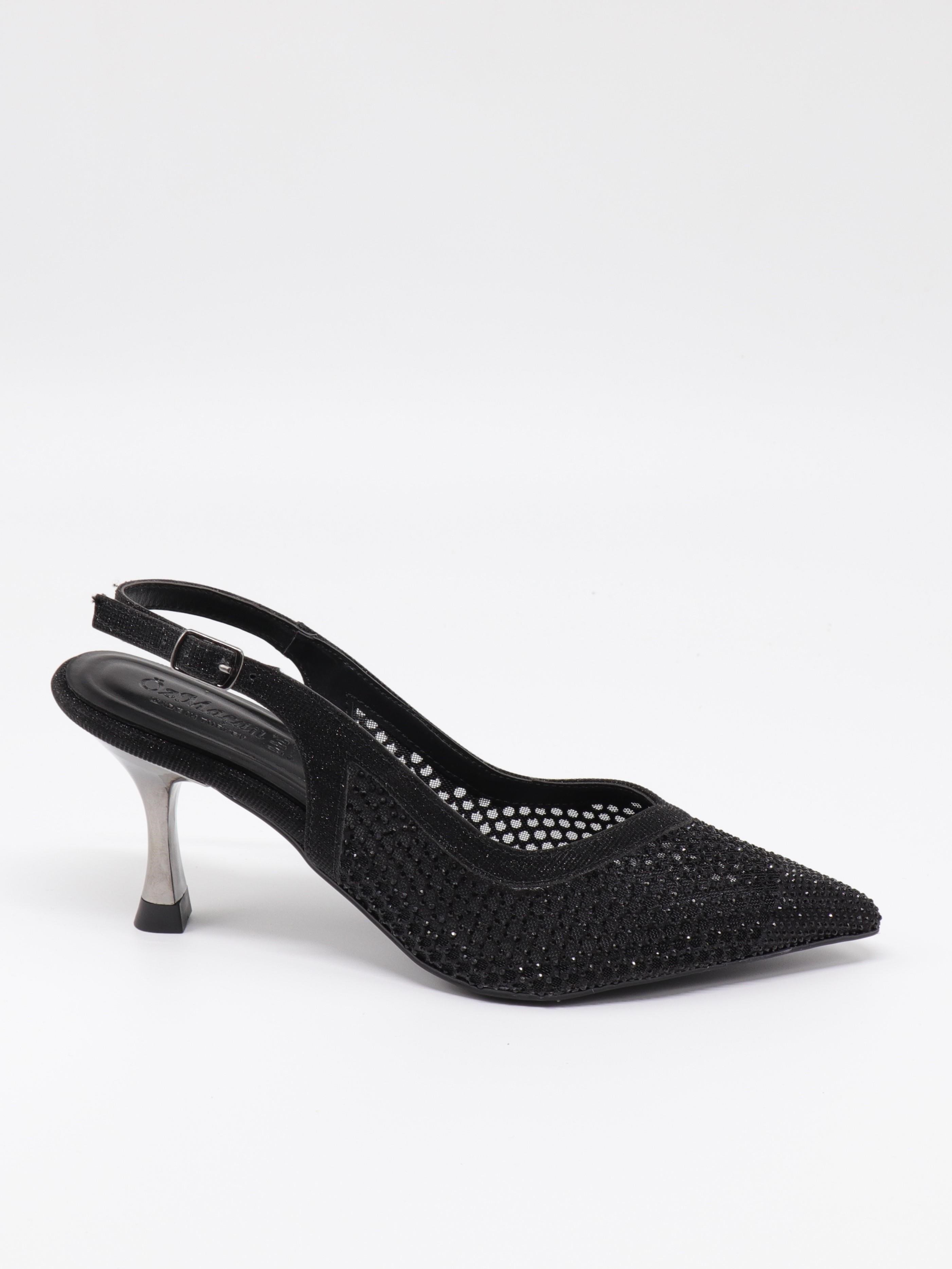 Nesil Shoes Özma 227 Siyah Topuklu A. Açık Kadın Ayakkabı