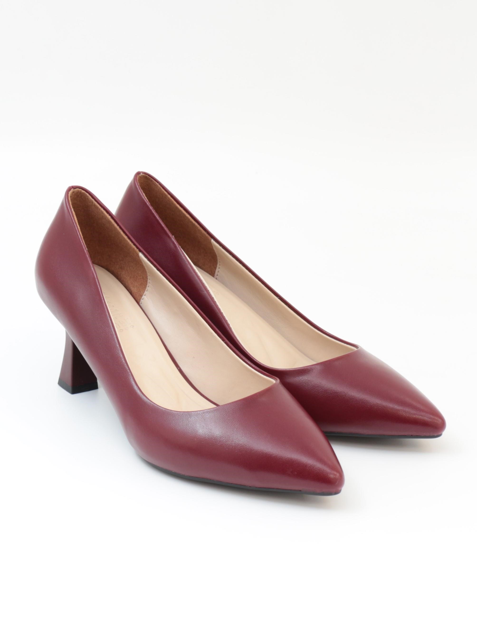 Nesil Shoes Özma 7021 Bordo Topuklu Kadın Stiletto