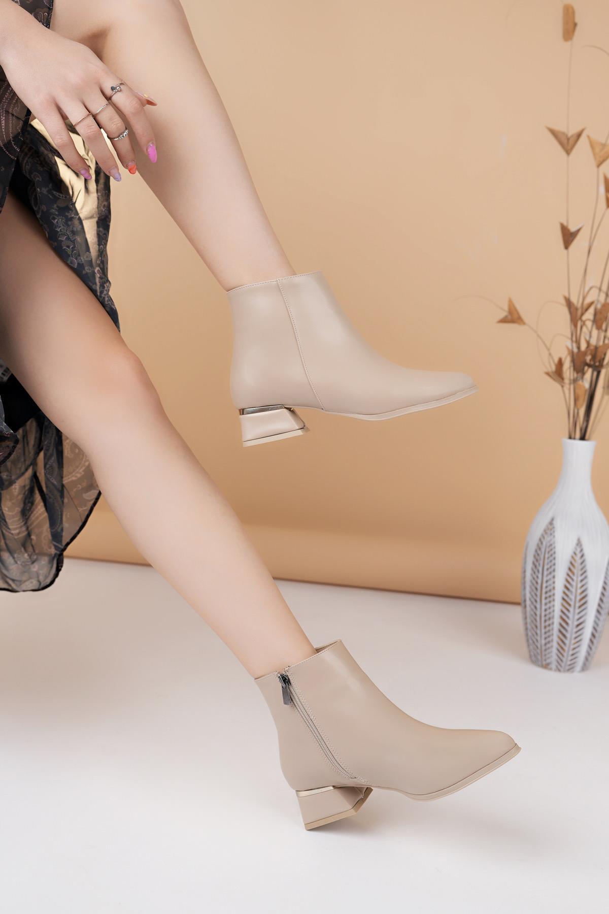 Nesil Shoes Özma 708 Ten Topuklu Kışlık Kadın Bot