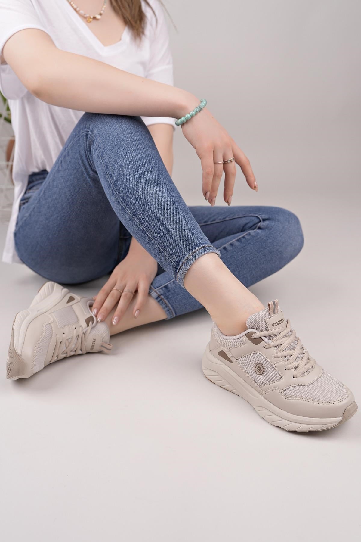 Nesil Shoes Queen 2105 Kum Kadın Senakers